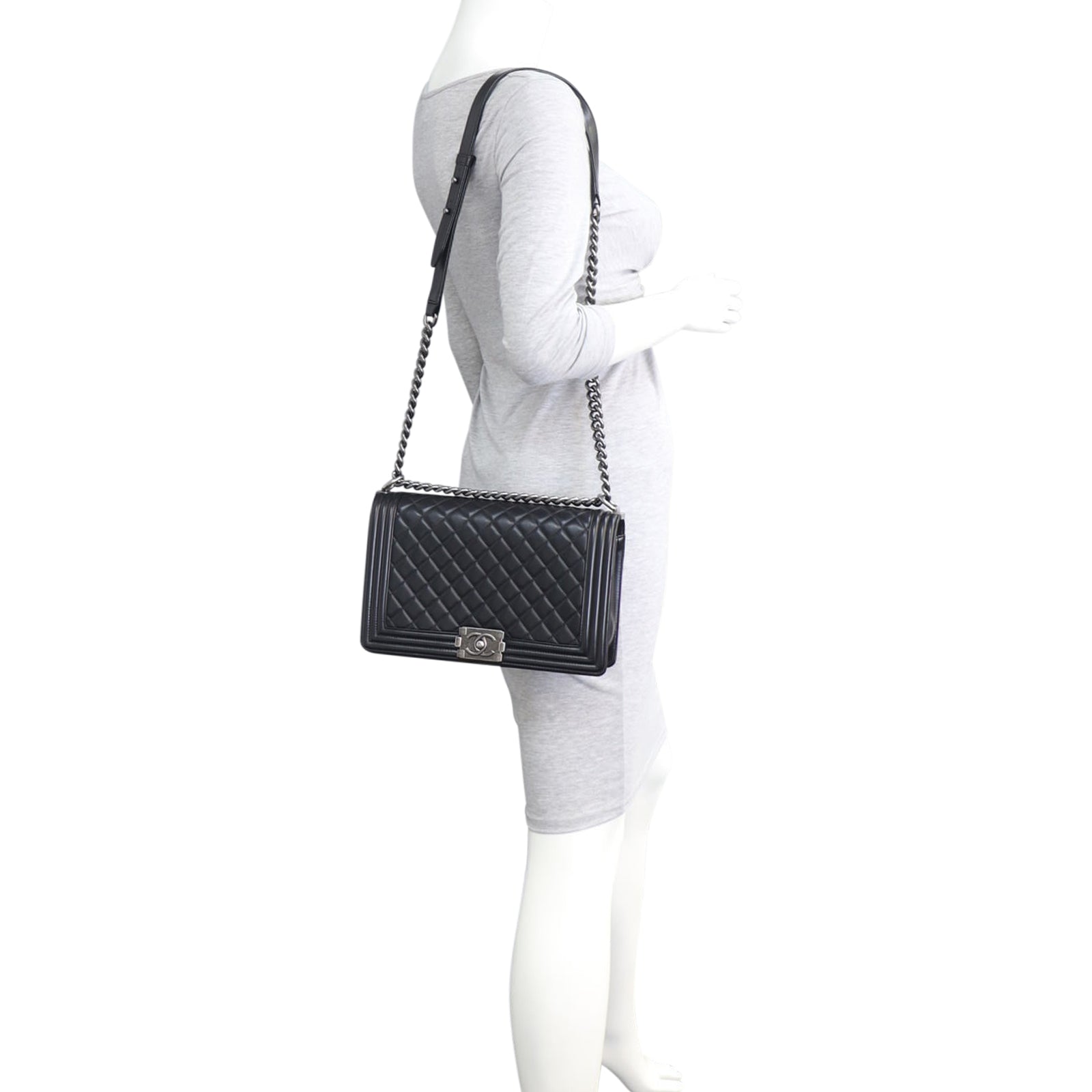 Chanel Boy New Medium | Black Lambskin 23 Series