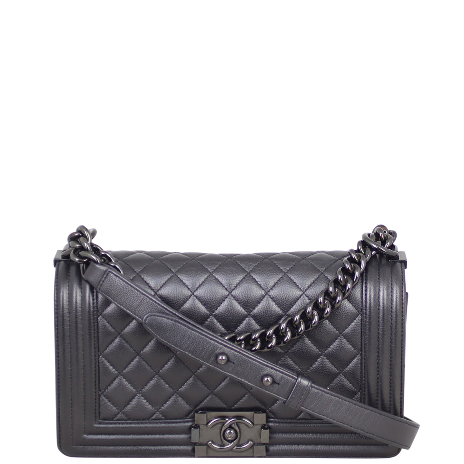 Chanel Boy Old Medium | Black Hardware