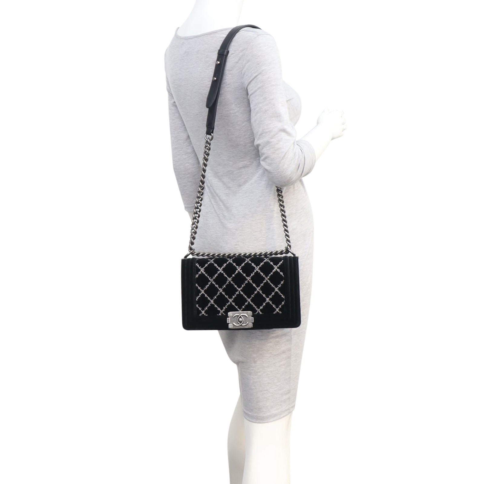 Chanel Boy Old Medium Velvet