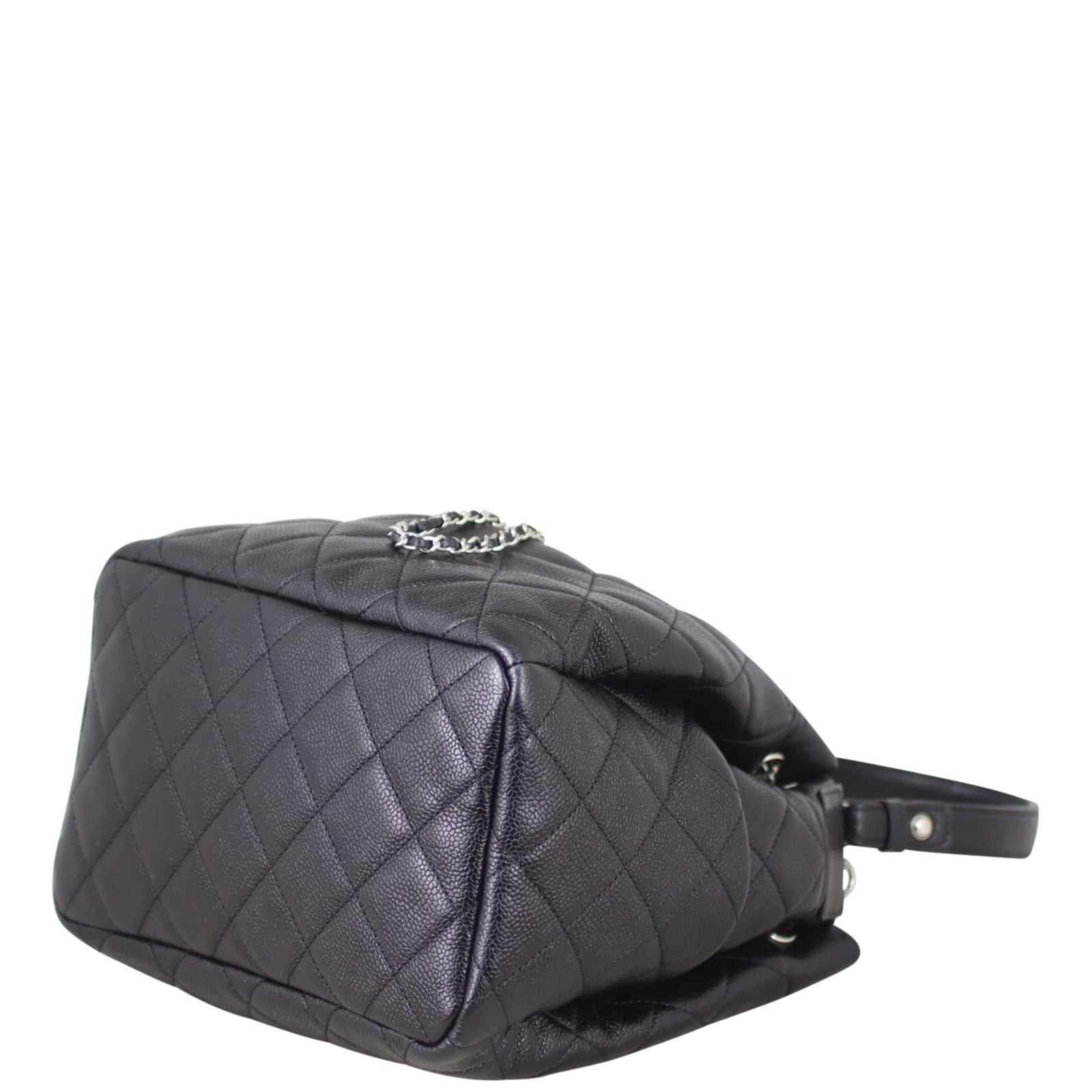 Chanel Quilted CC Drawstring Bucket Bag | Black Soft