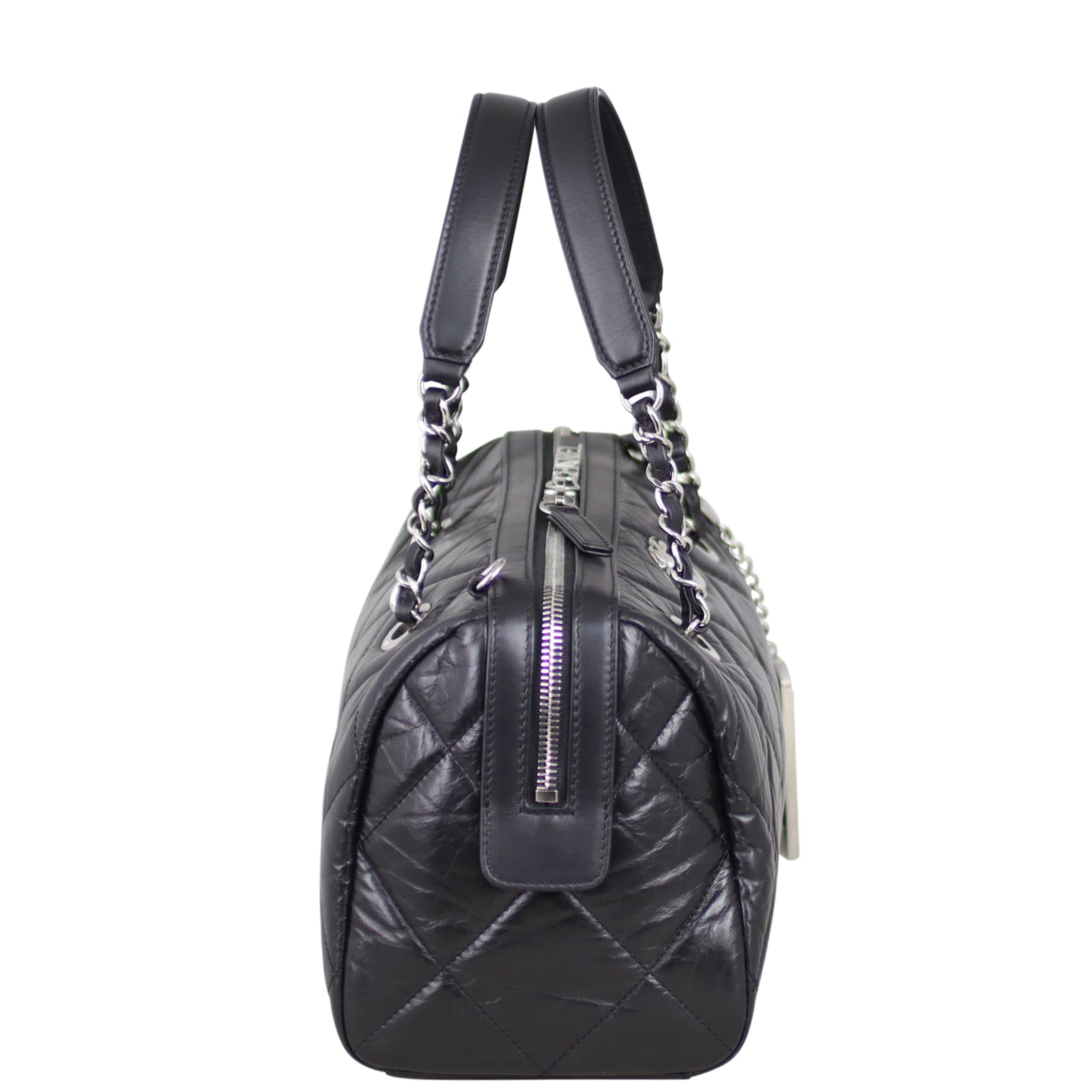 Chanel CC Quilted Bowling Bag Small