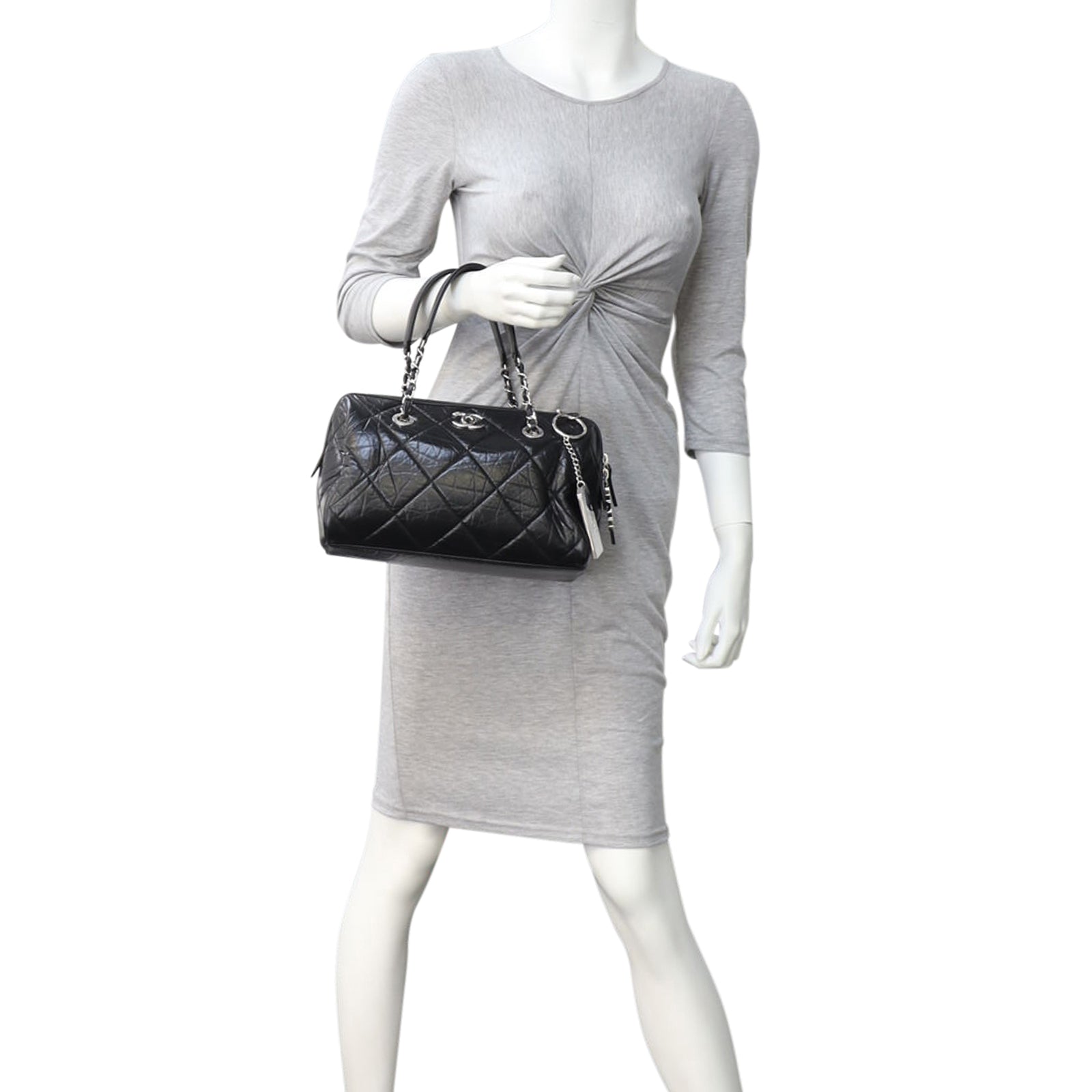 Chanel CC Quilted Bowling Bag Small