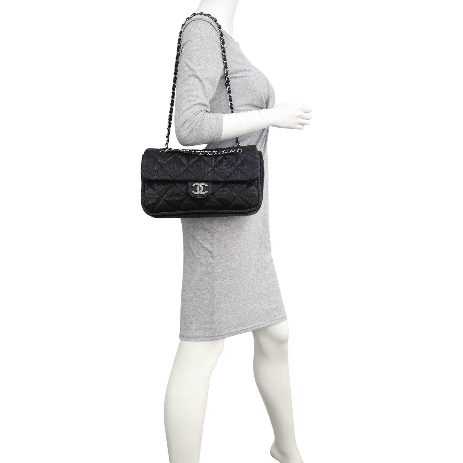 Chanel CC Metallic Quilted Flap Bag