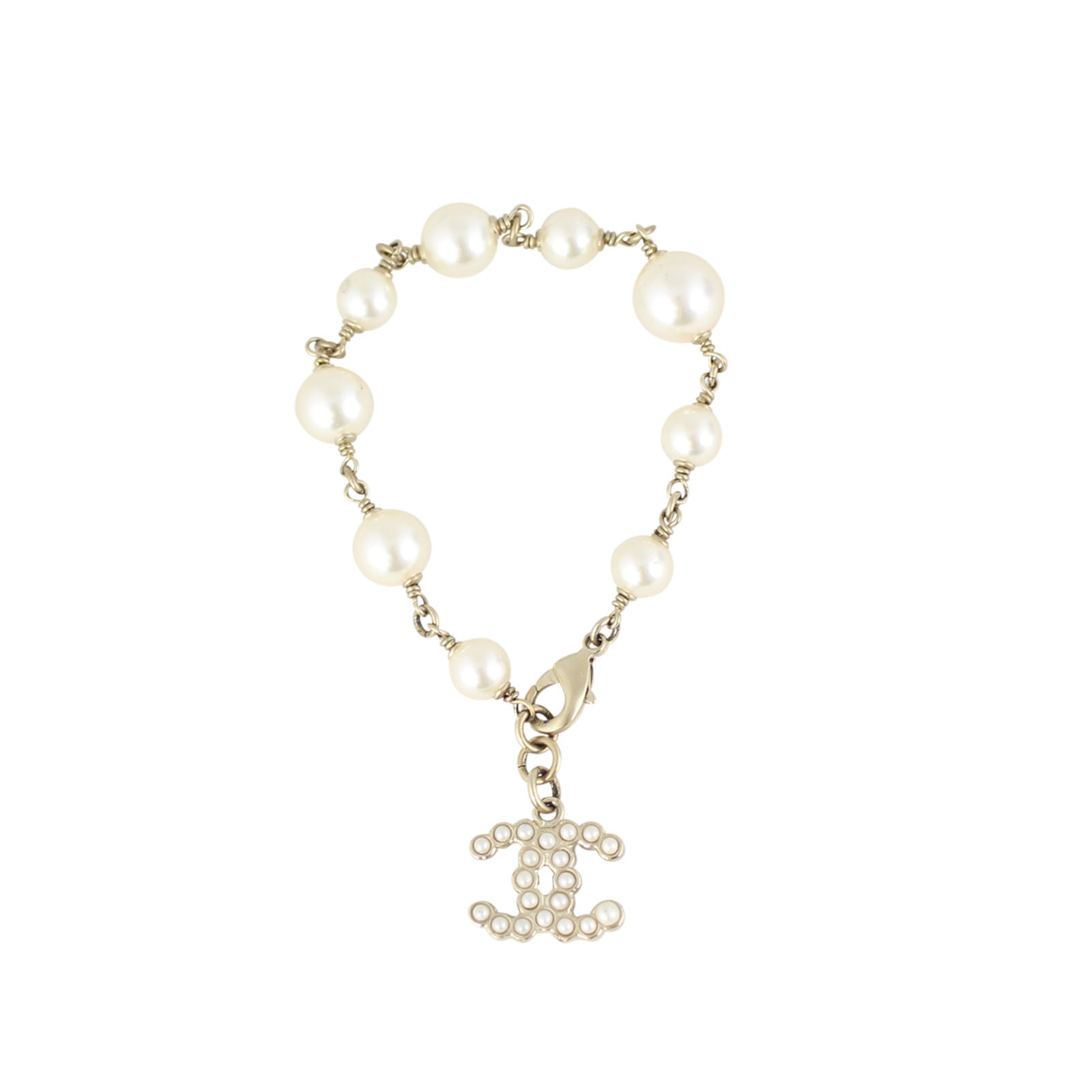 Chanel CC Pearl Bracelet | Antiqued