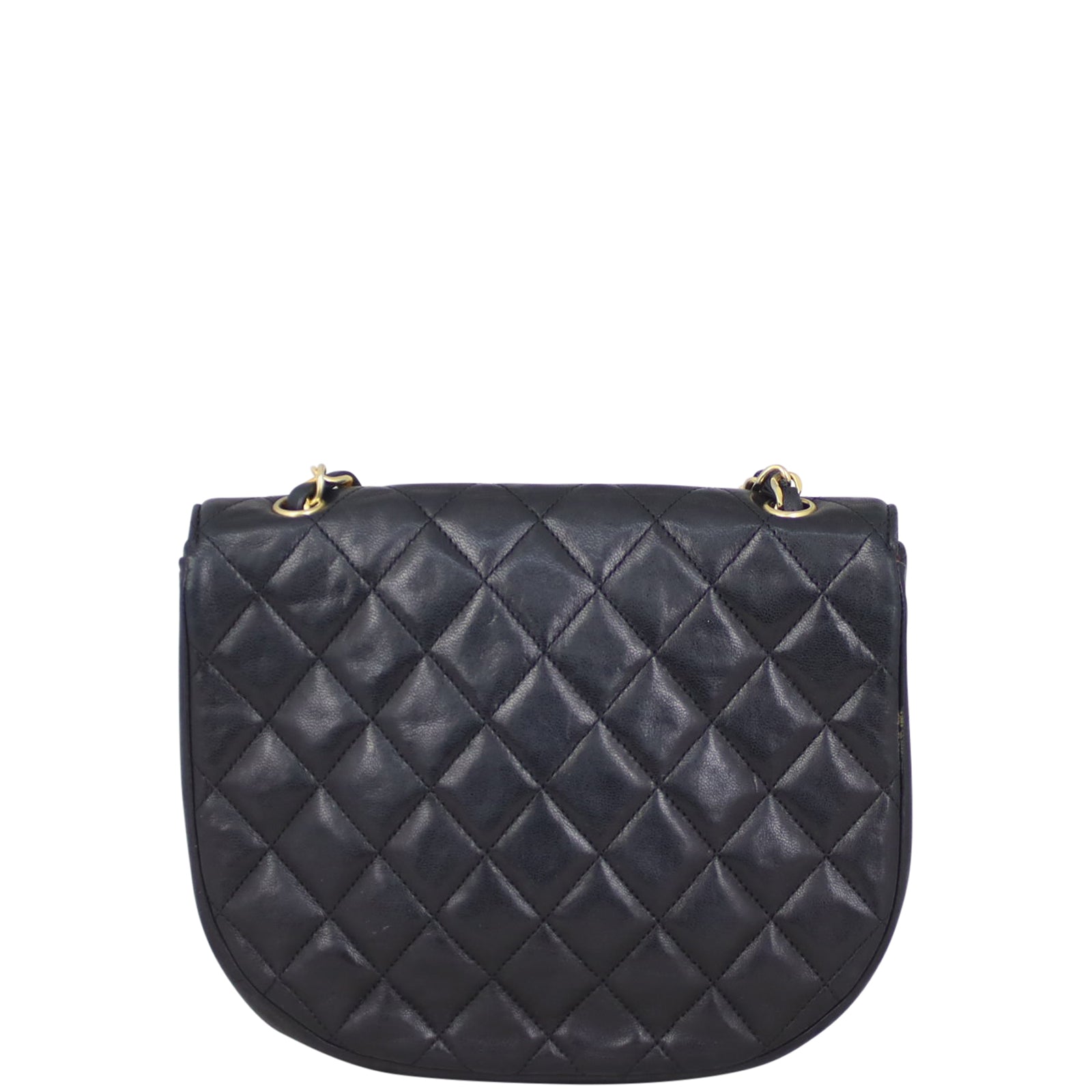 Chanel CC Round Quilted Flap Bag