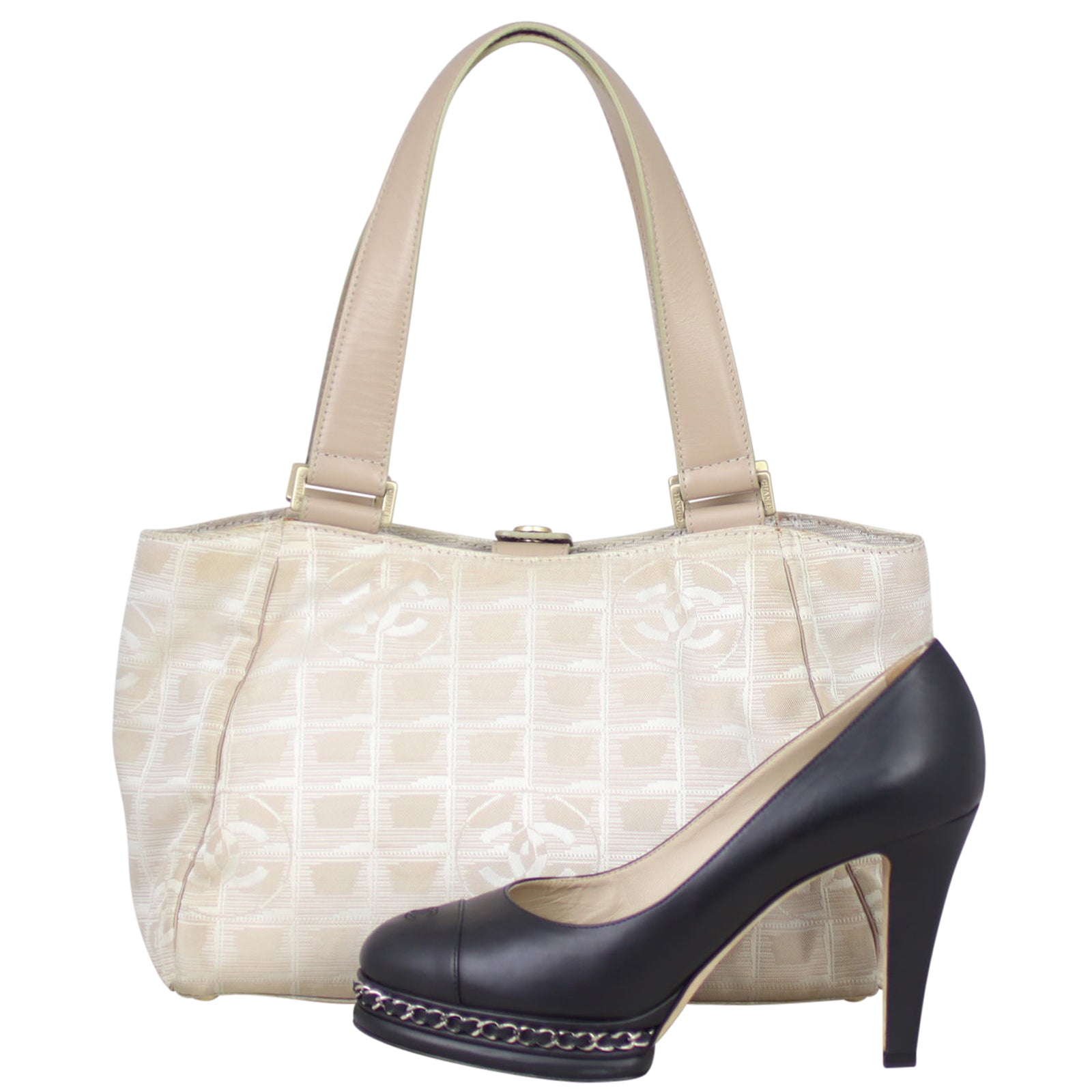 Chanel CC Travel Line Canvas Tote