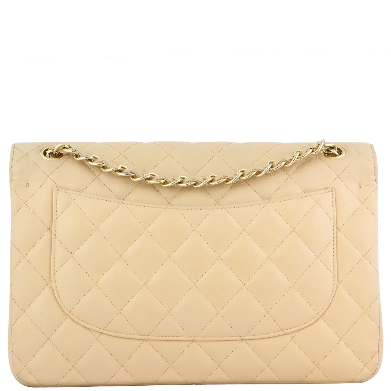 Chanel Classic Double Flap Jumbo |  Beige Gold Hardware