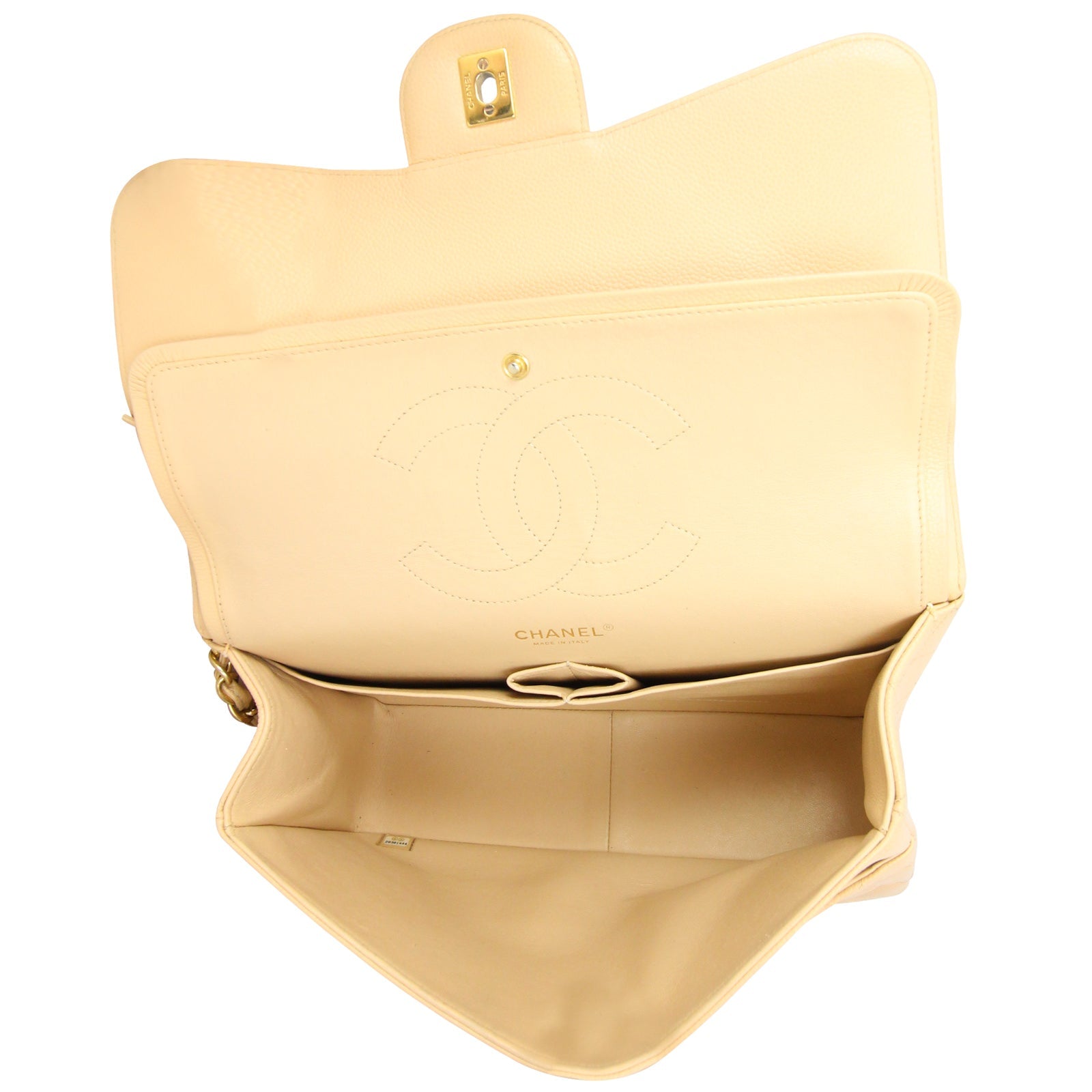 Chanel Classic Double Flap Jumbo |  Beige Gold Hardware