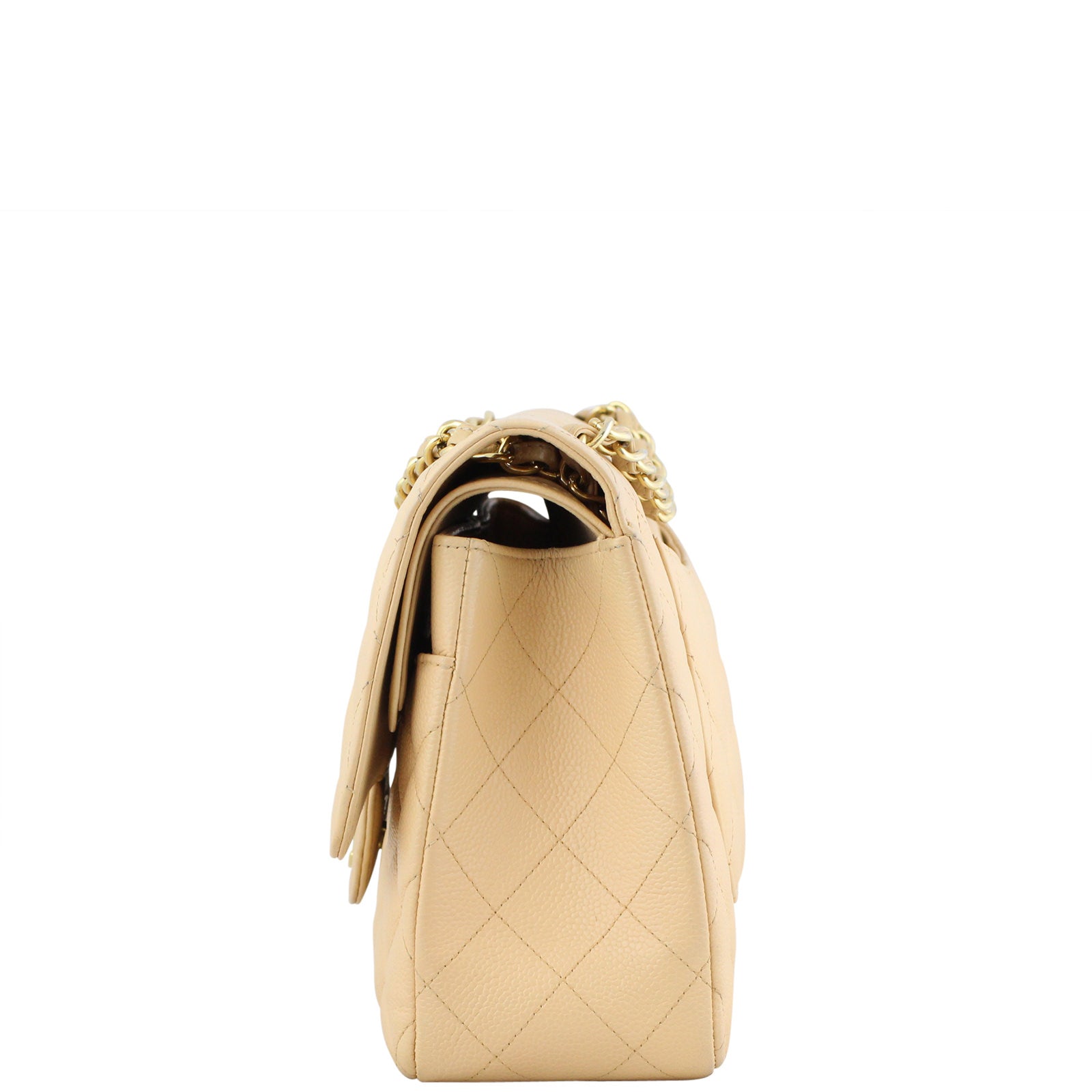 Chanel Classic Double Flap Jumbo |  Beige Gold Hardware