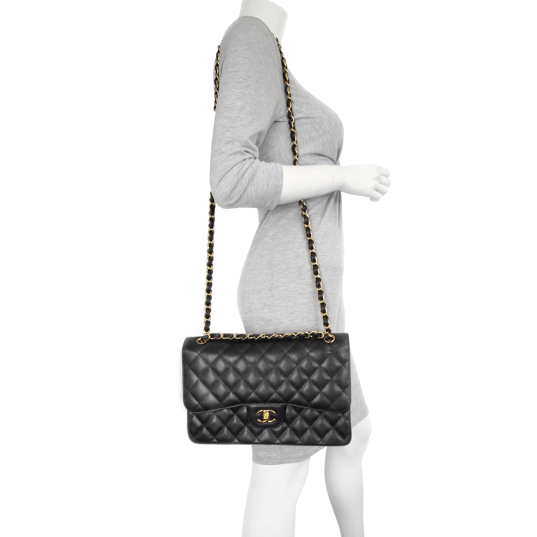 Chanel Classic Double Flap Jumbo | Black GTH 16 Series