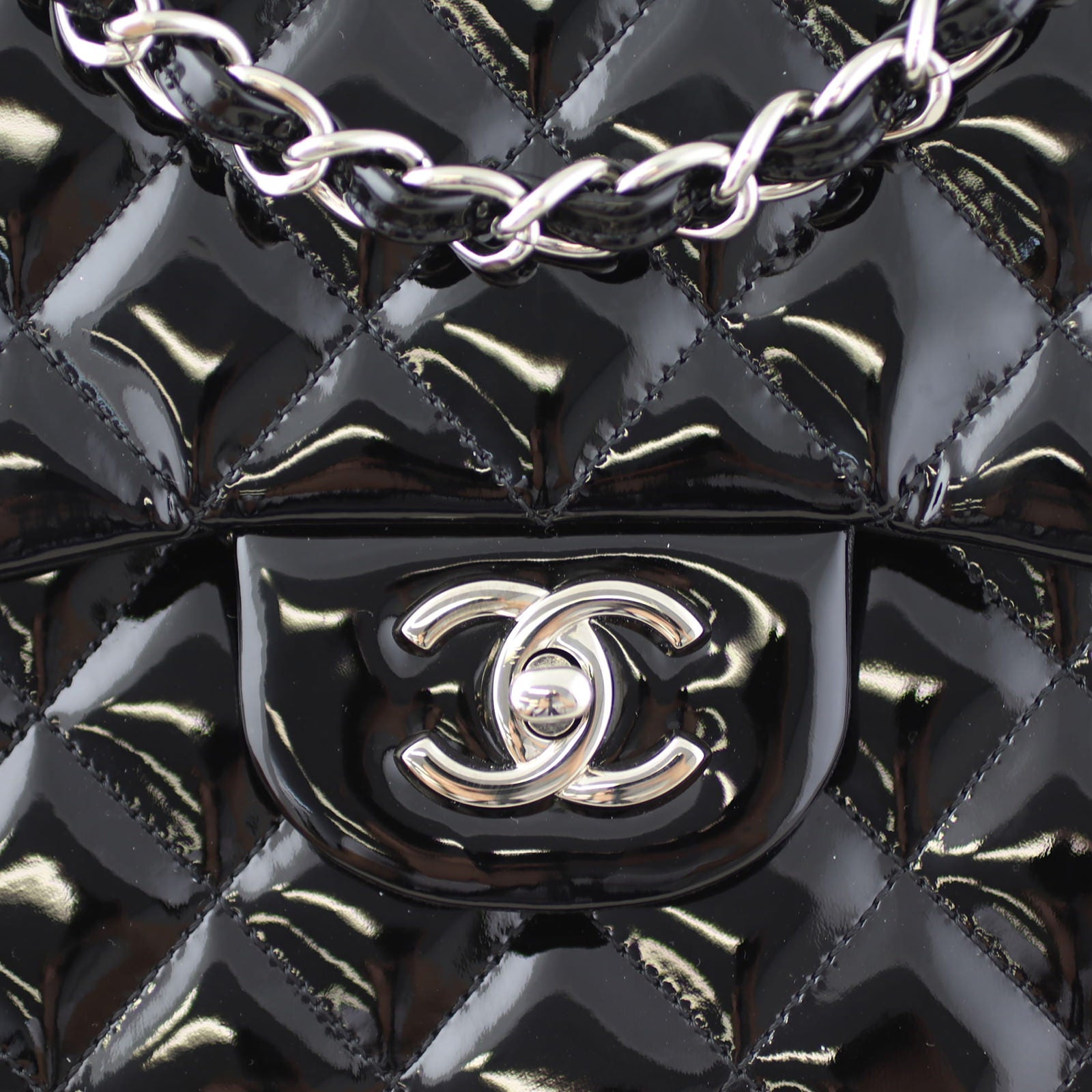 Chanel Classic Single Flap Jumbo Patent | Black 13 Series