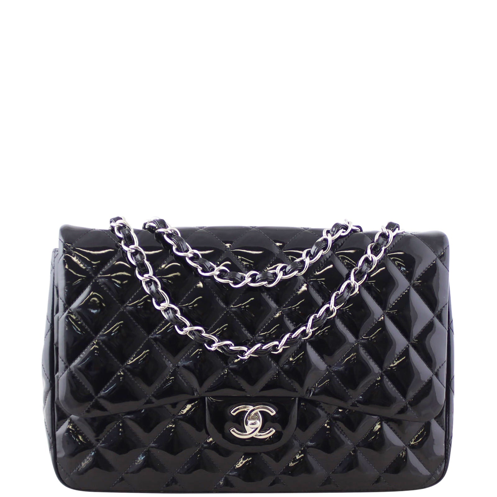 Chanel Classic Single Flap Jumbo Patent | Black 13 Series