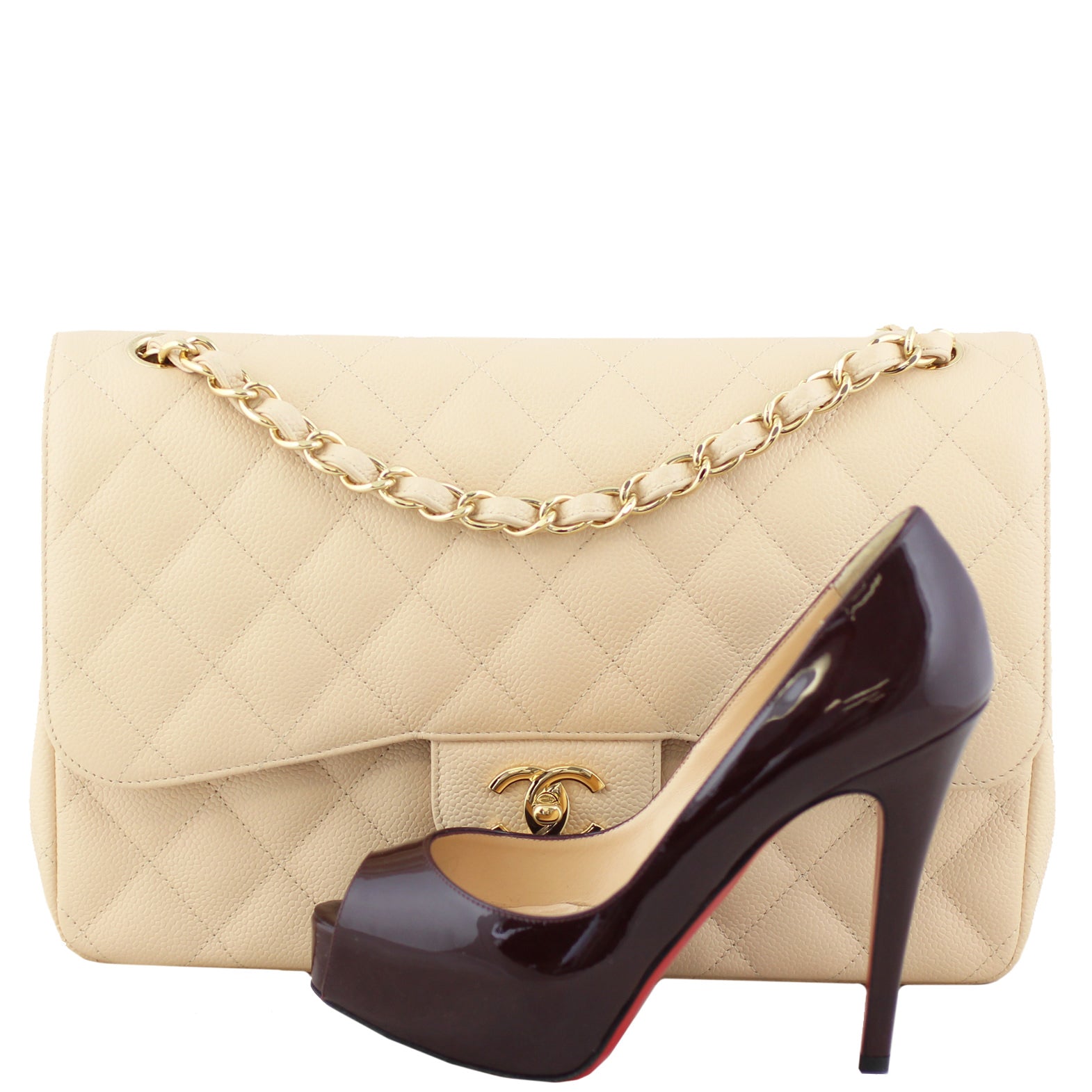 Chanel Classic Double Flap Jumbo | Nude Beige