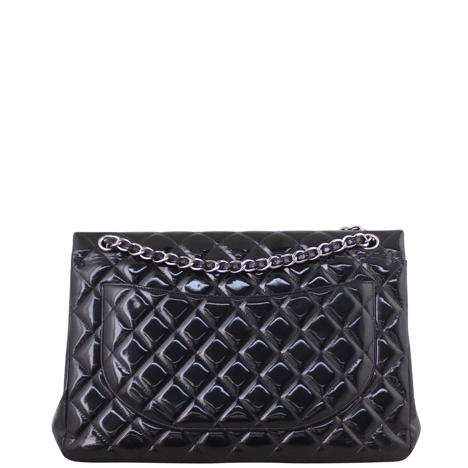 Chanel Classic Double Flap Maxi | Black Patent