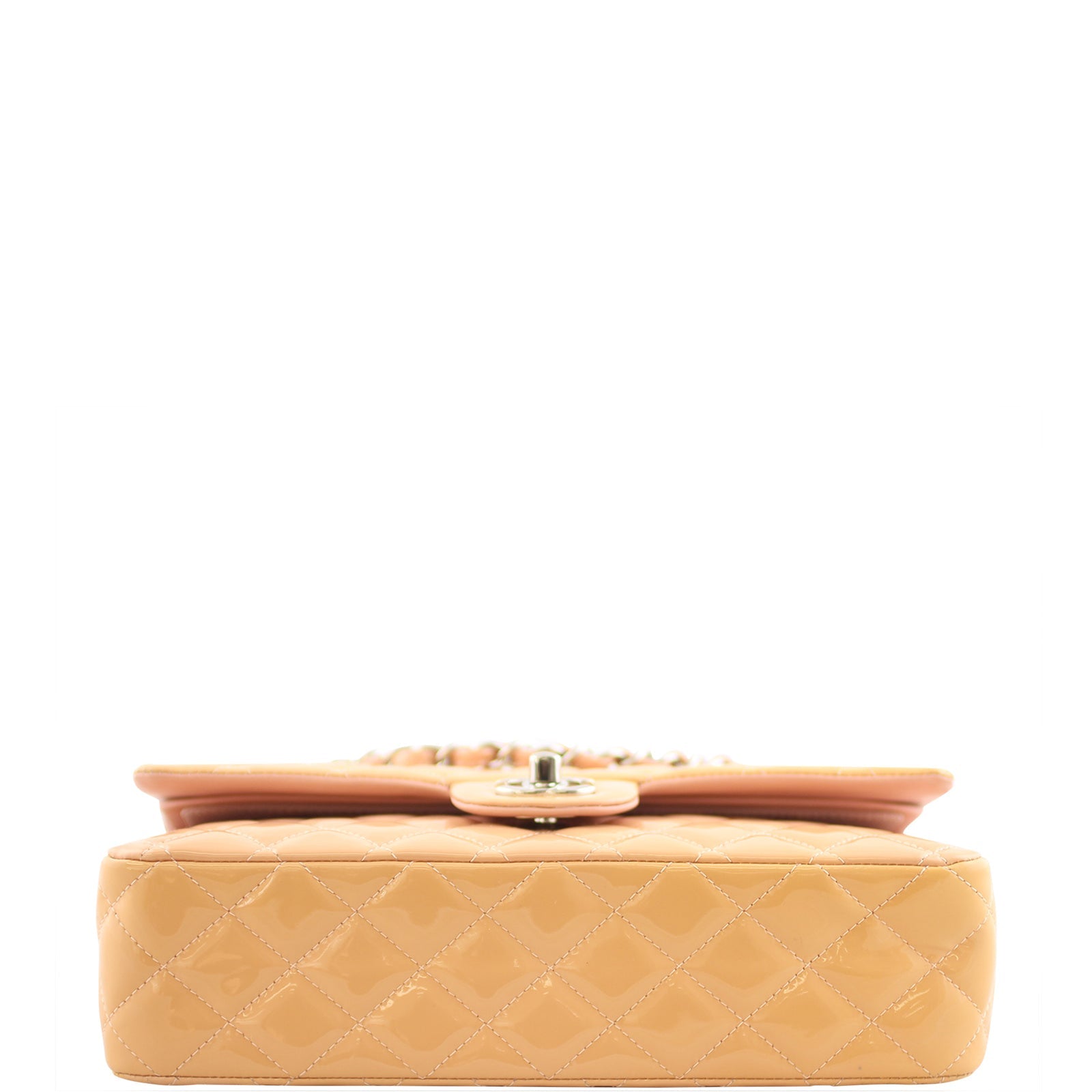 Chanel Classic Double Flap Medium Patent Bag | Rose Beige