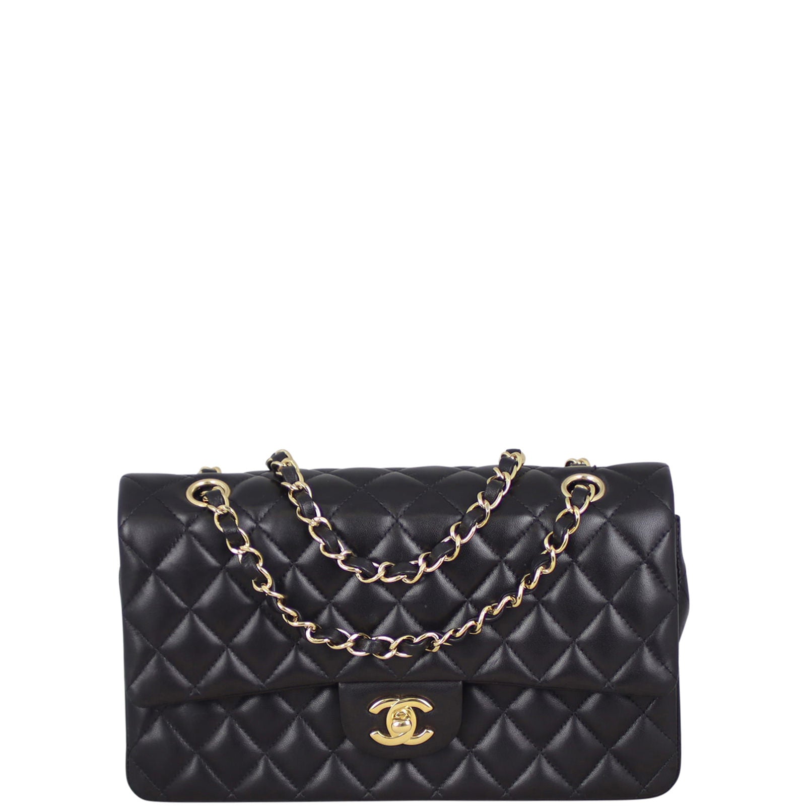 Chanel Classic Double Flap Medium | Black Lambskin 19 Series