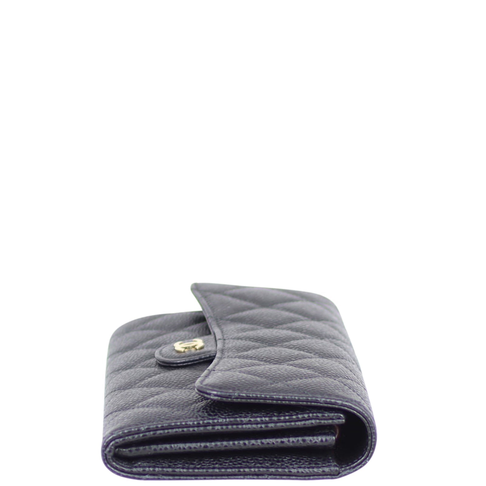 Chanel Classic Flap Long Wallet | Black Quilted Caviar