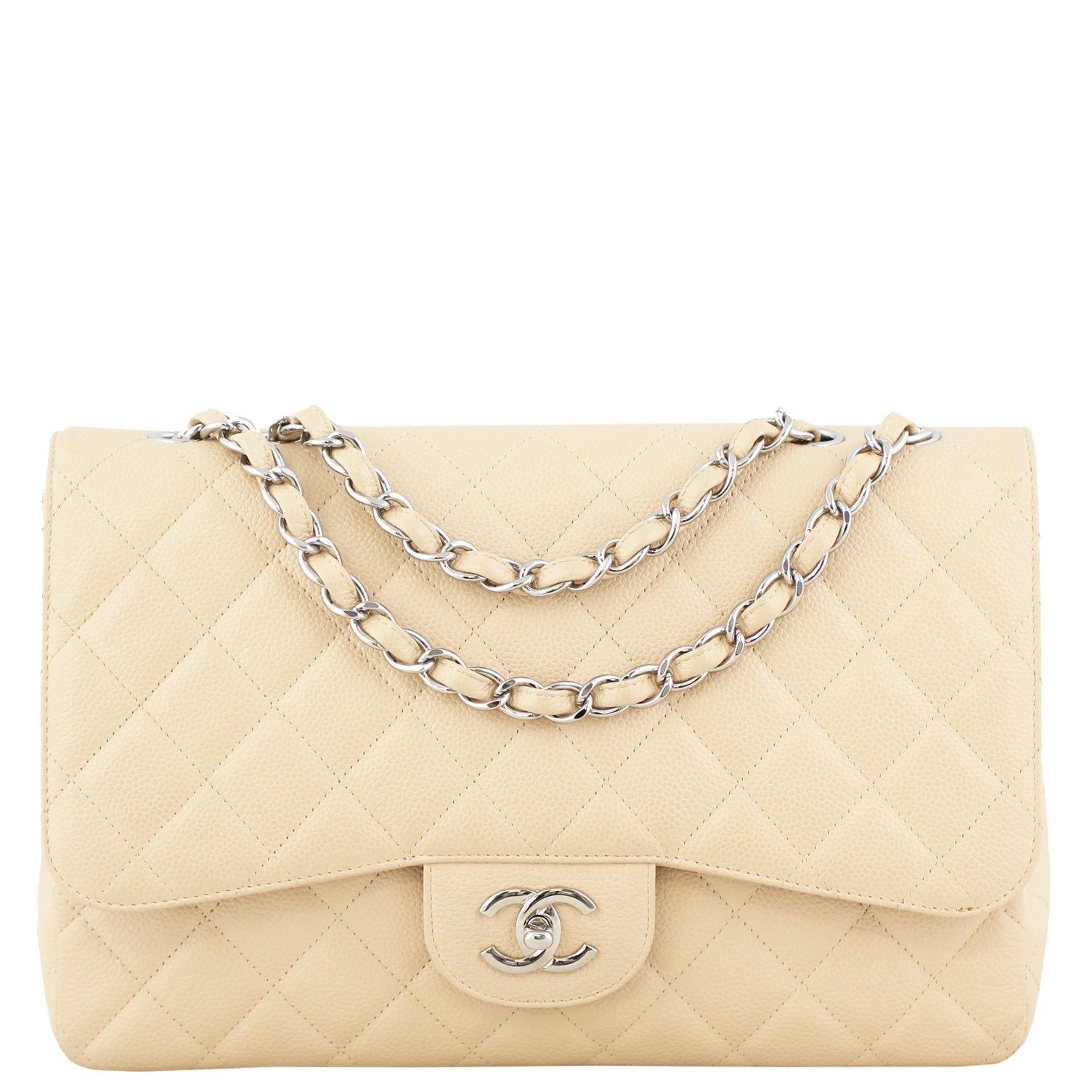 Chanel Classic Single Flap Jumbo |  Nude Beige