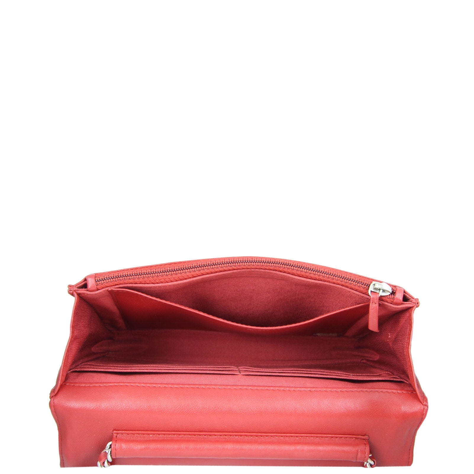 Chanel Classic Wallet on Chain | Red
