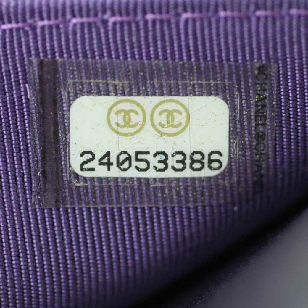 Chanel Classic Wallet On Chain Iridescent | Purple And Green