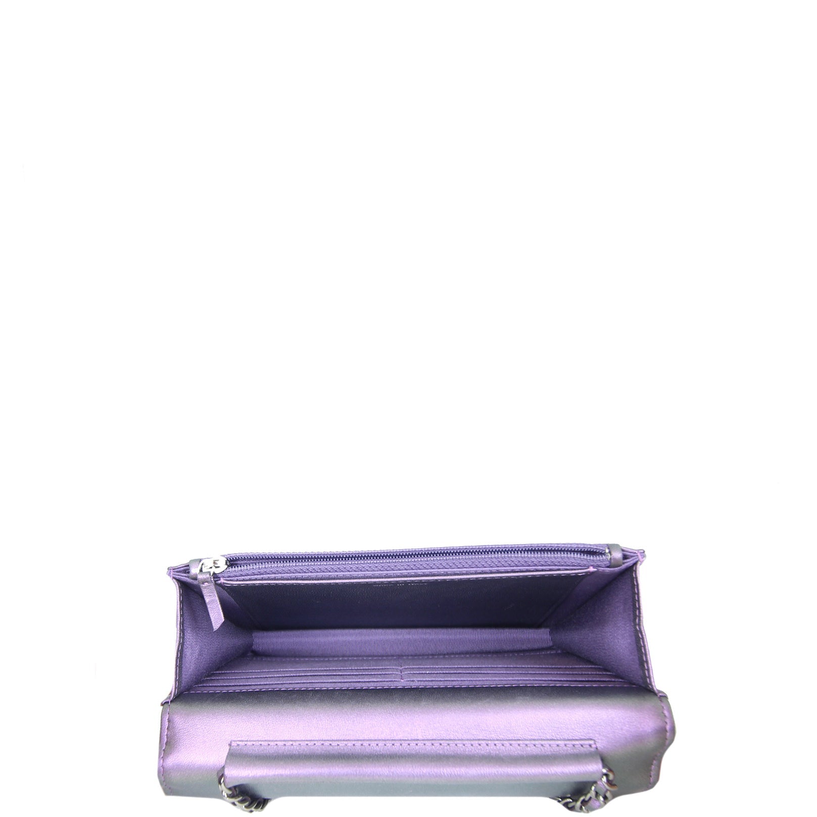 Chanel Classic Wallet On Chain Iridescent | Purple And Green