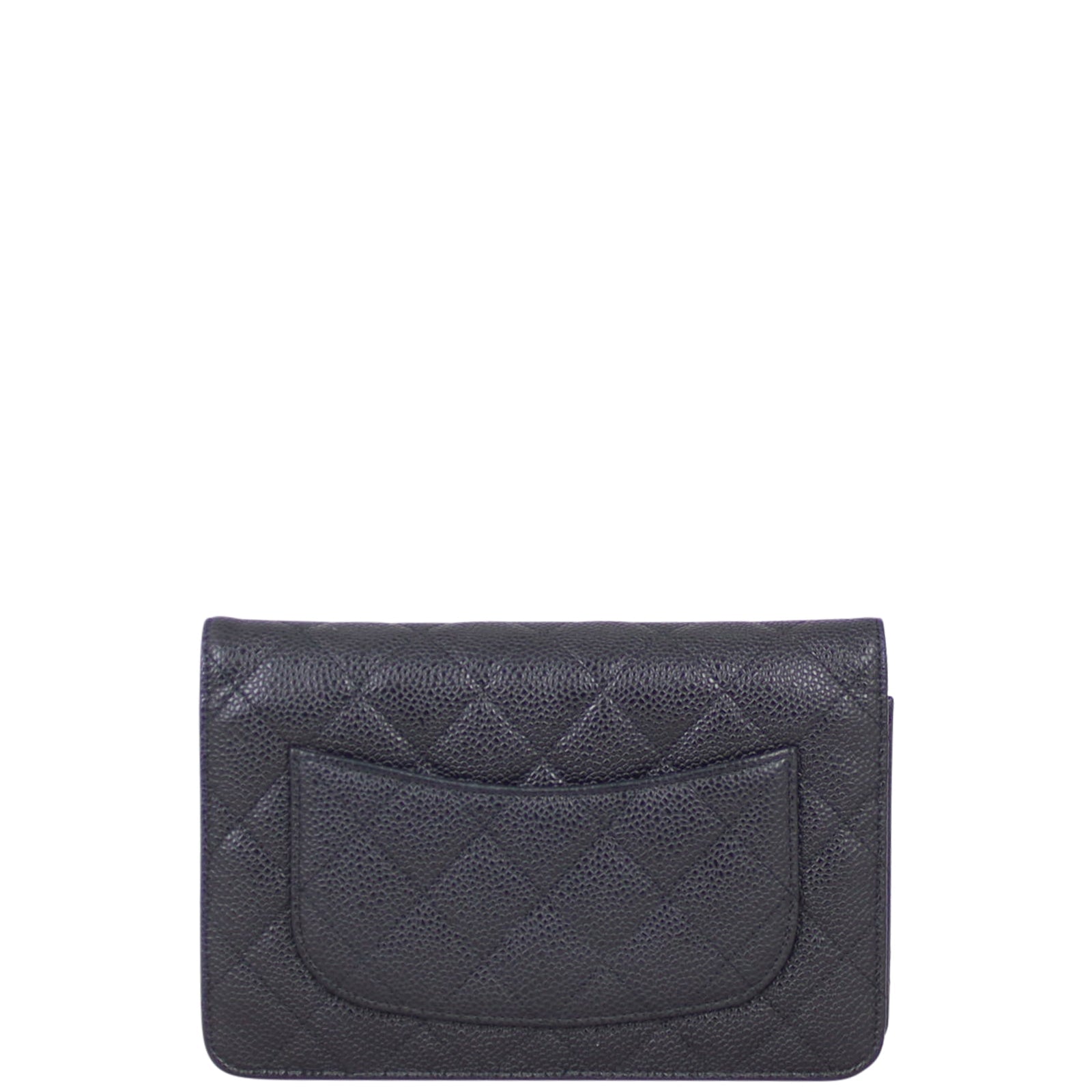 Chanel Classic Wallet on Chain | Black Caviar Silver