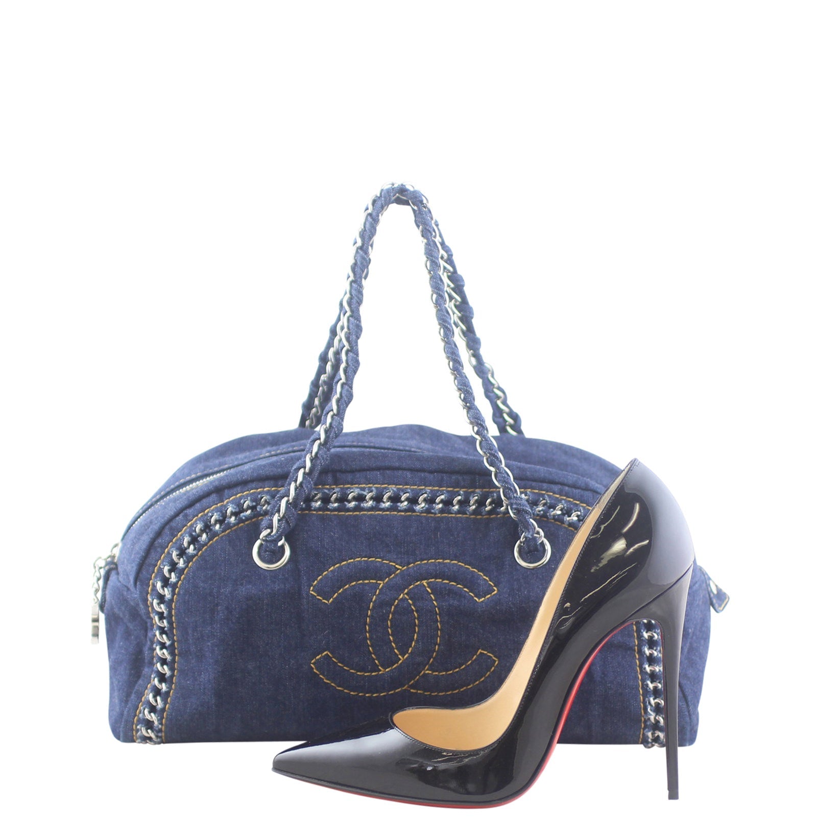 Chanel Denim Luxe Ligne Bowler