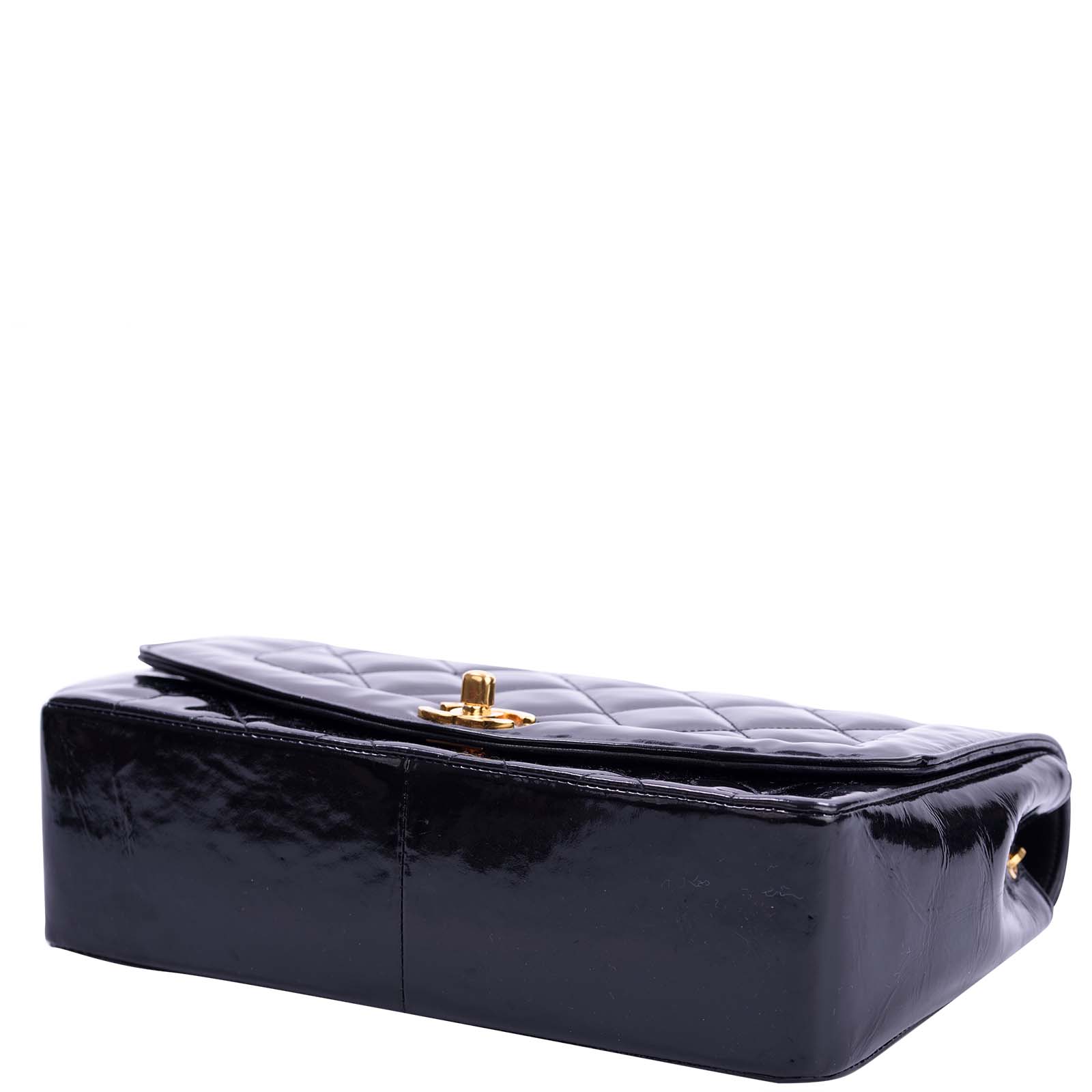 Chanel Quilted Diana Patent Flap Bag | Black GHW