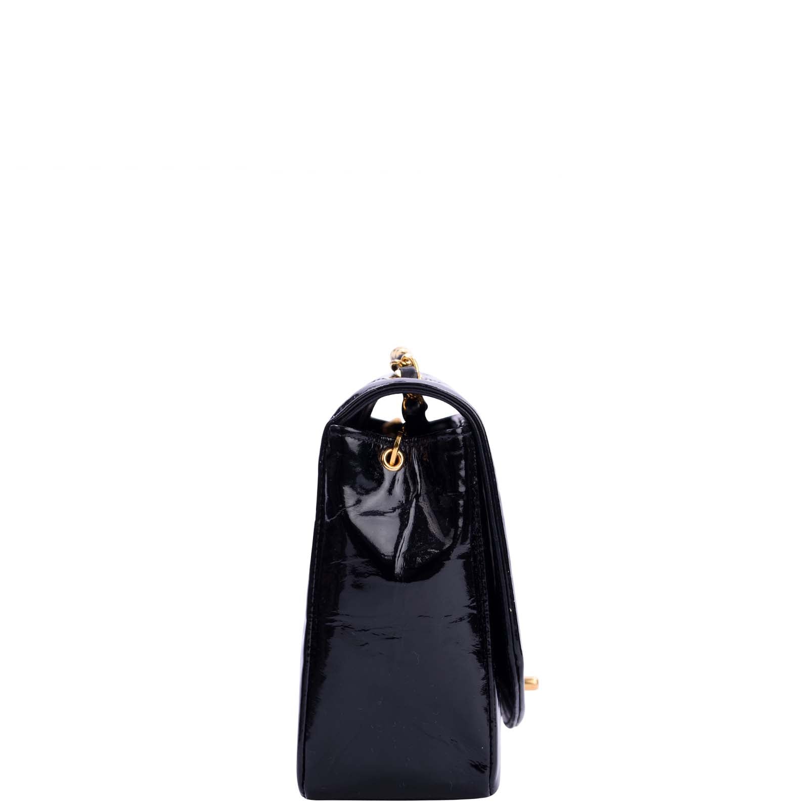 Chanel Quilted Diana Patent Flap Bag | Black GHW