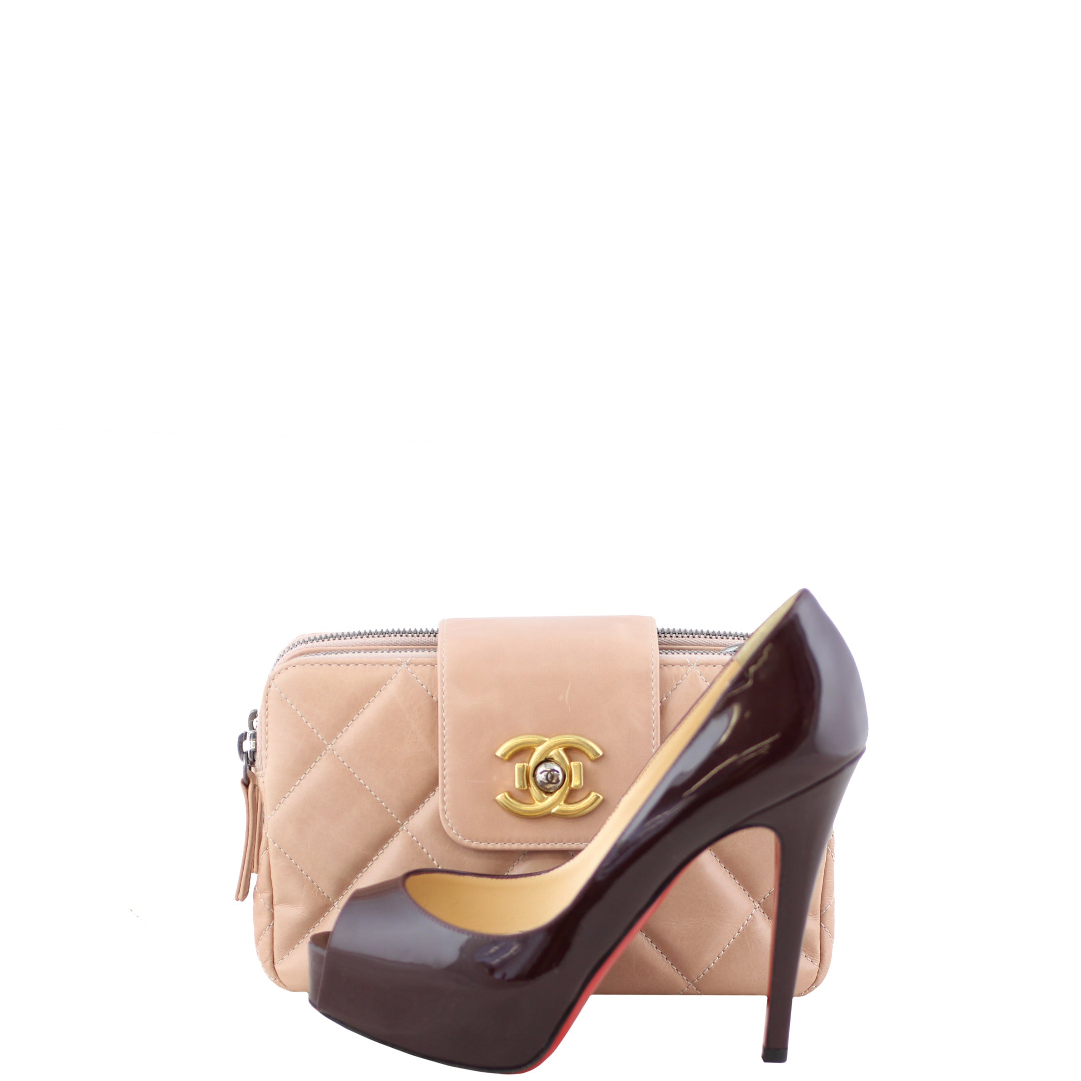 Chanel Double Zip Crossbody Bag
