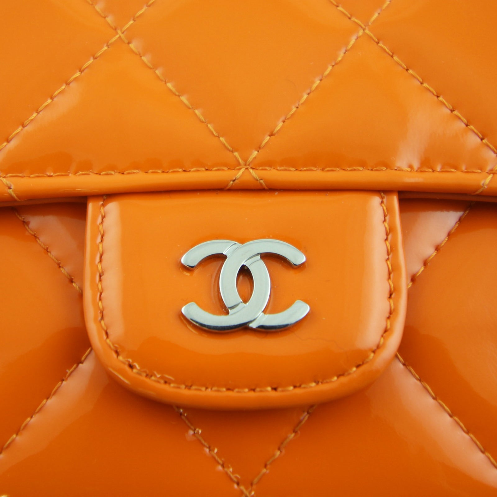 Chanel Patent Calfskin Quilted Tri-Fold Wallet