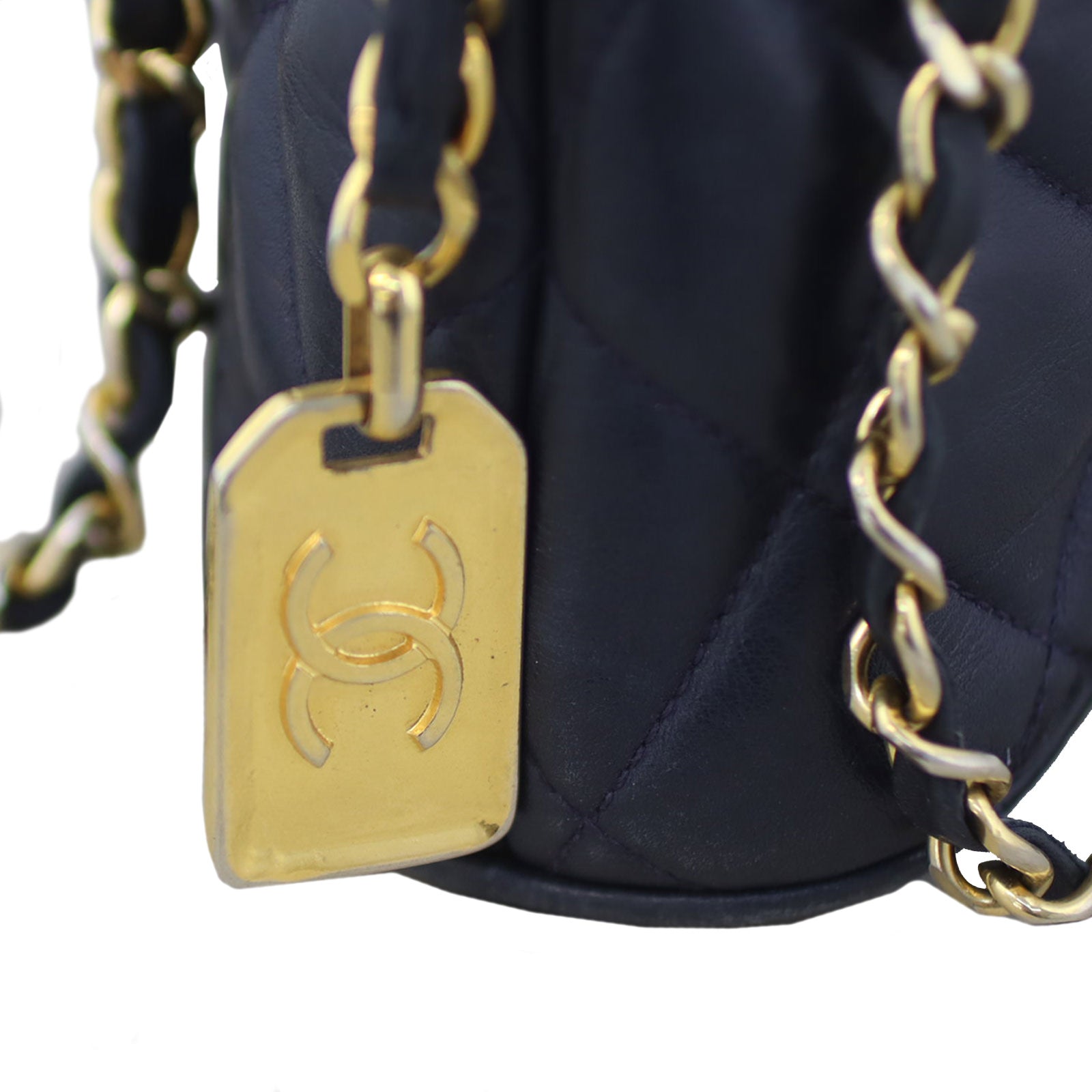 Chanel CC Quilted Tote Bag | Navy Blue