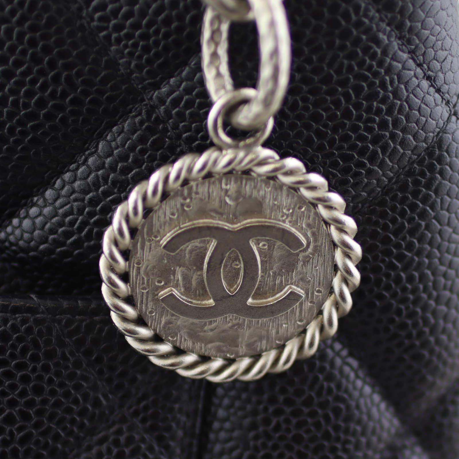 Chanel Medallion Tote | Antiqued Silver Zip