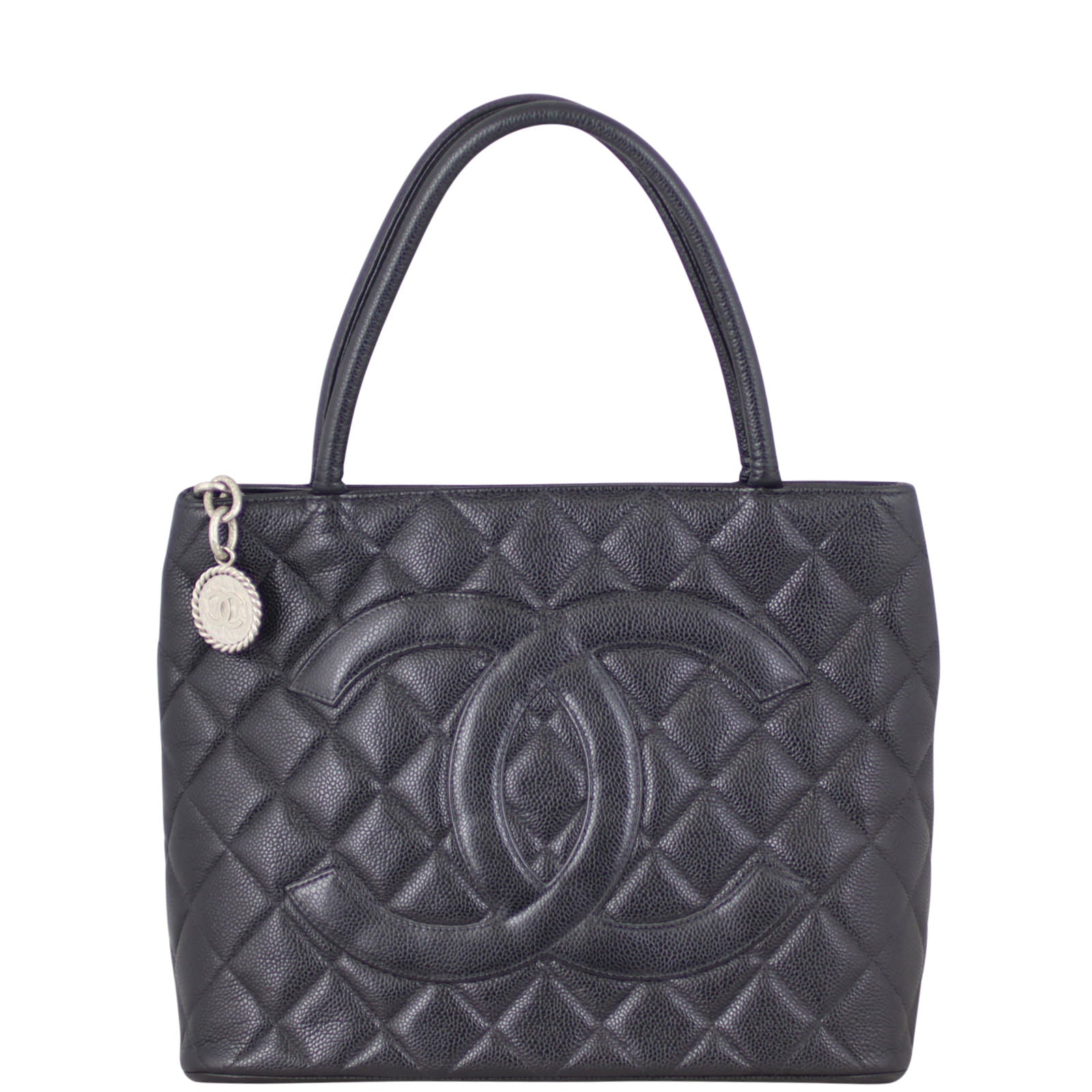 Chanel Medallion Tote | Antiqued Silver Zip