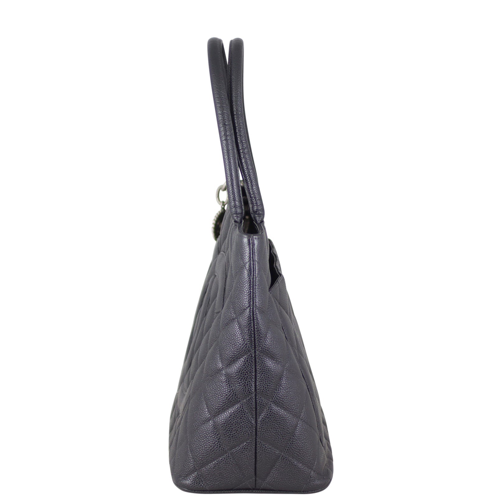 Chanel Medallion Tote | Antiqued Silver Zip