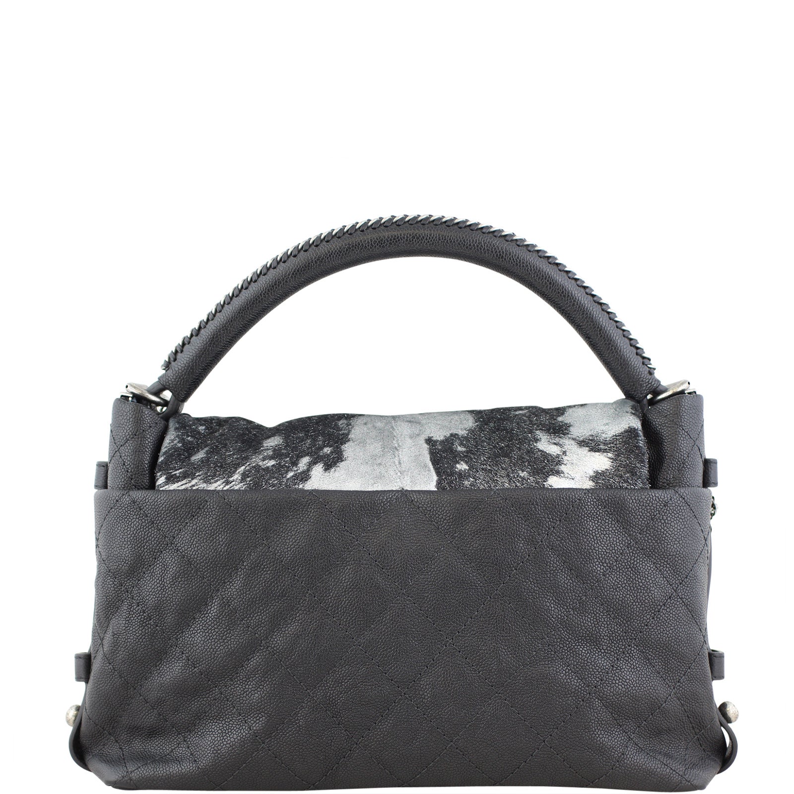Chanel Metallic Pony Hair Top Handle Bag