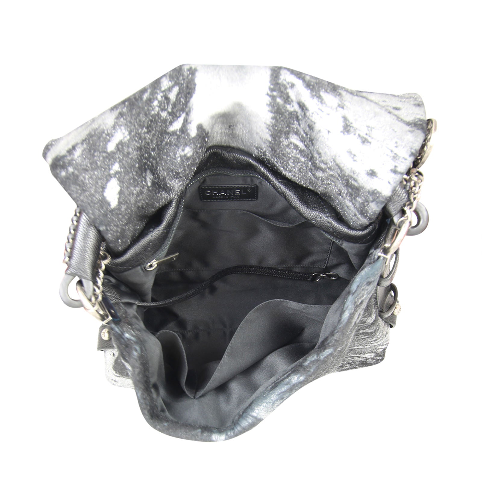 Chanel Metallic Pony Hair Top Handle Bag