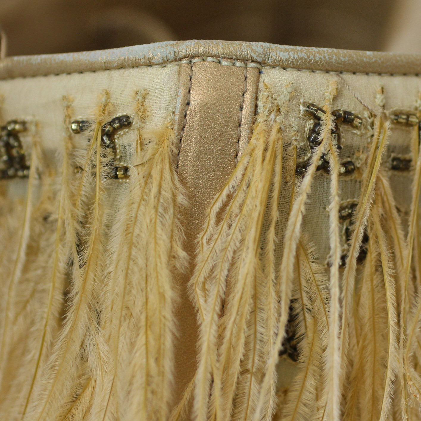 Chanel Vintage Ostrich Feather Evening Bag