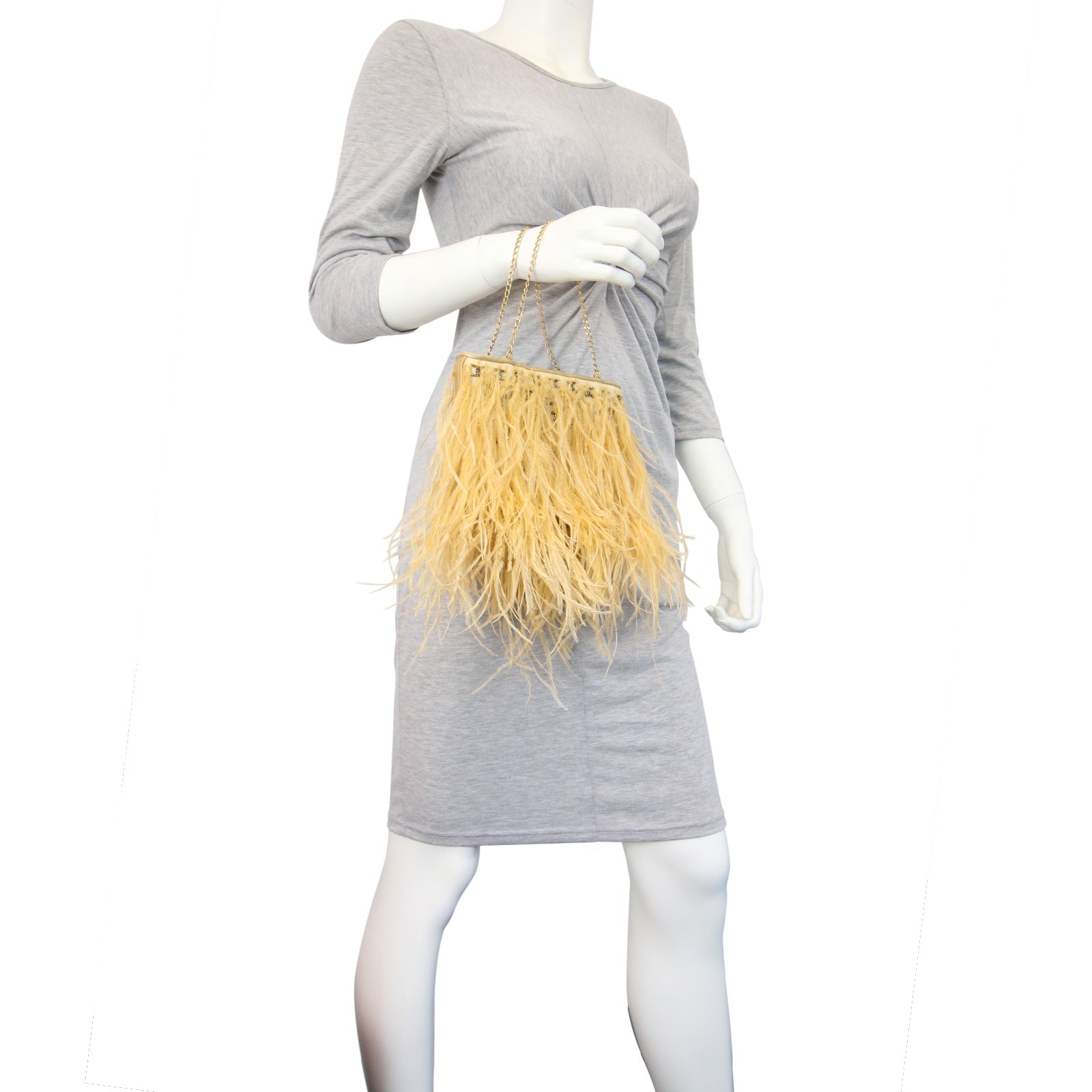 Chanel Vintage Ostrich Feather Evening Bag