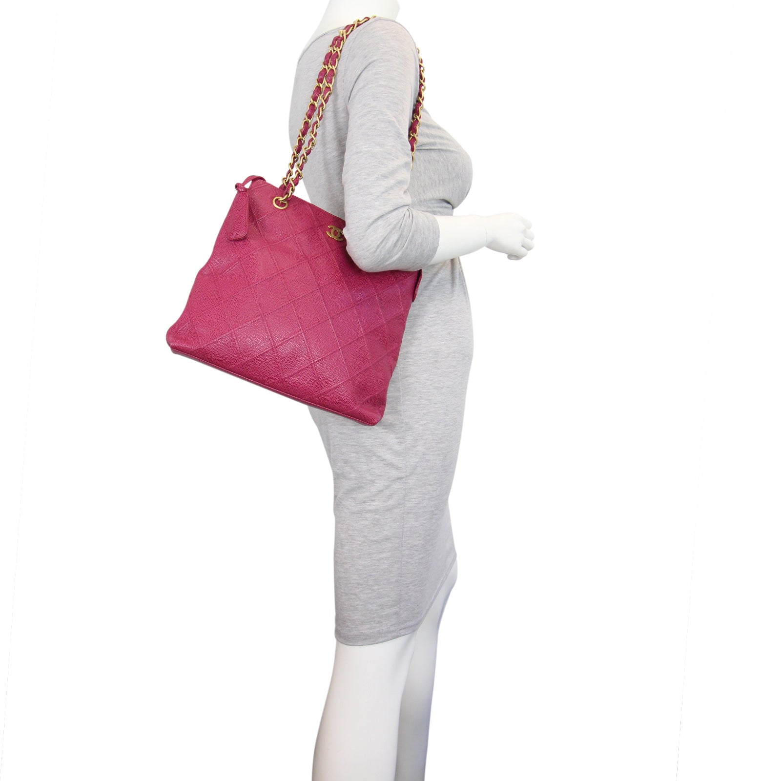 Chanel Petite Quilted Caviar Tote