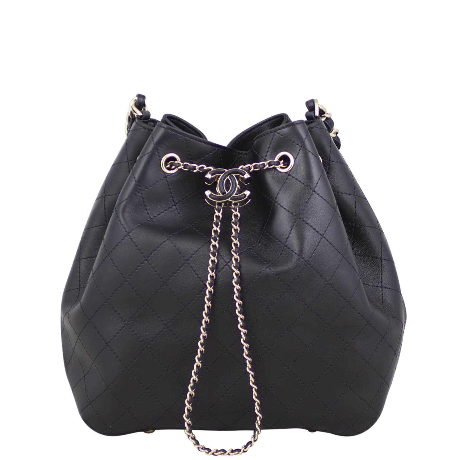 Chanel Quilted CC Drawstring Bucket Bag | 27 Series