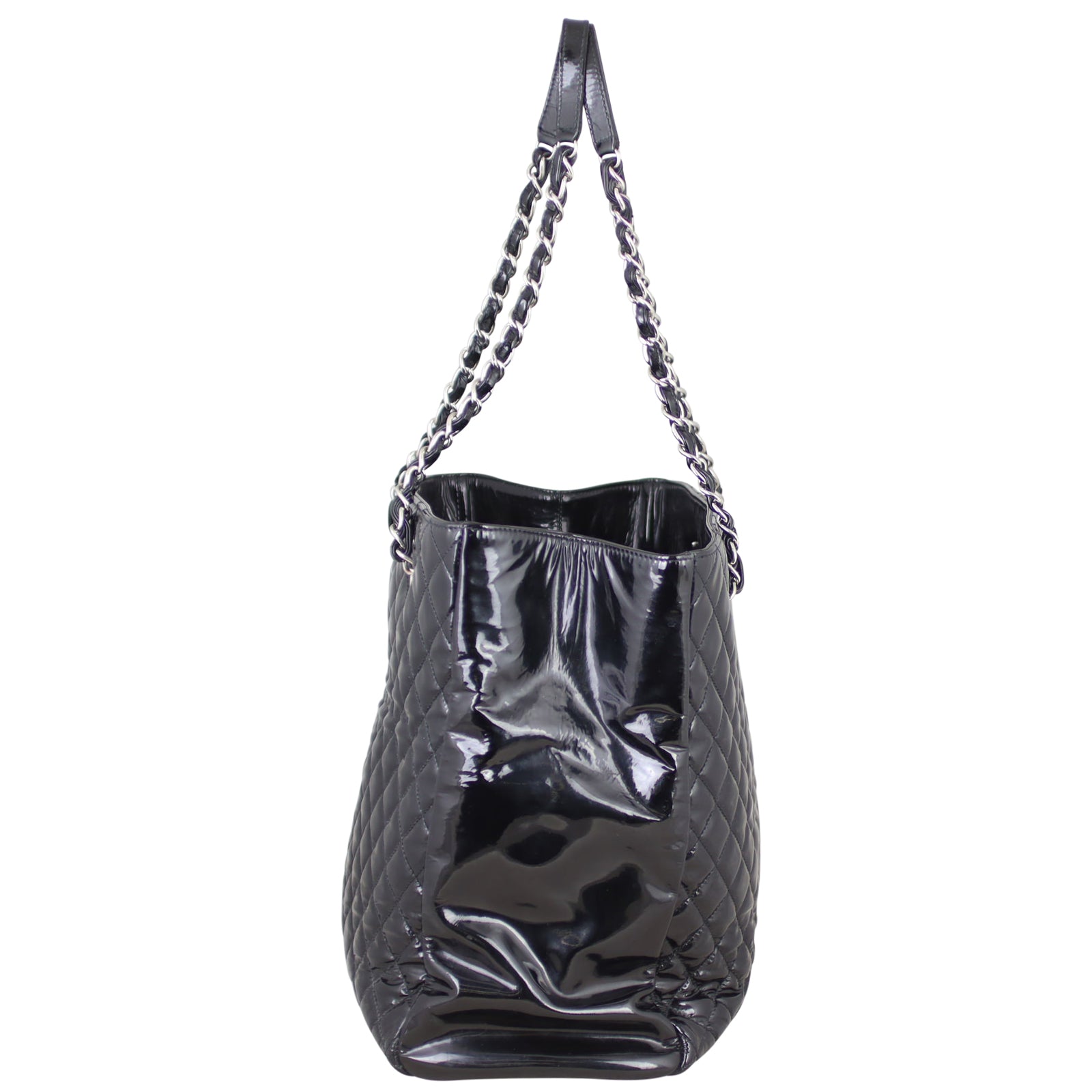 Chanel Quilted Patent Leather Tote