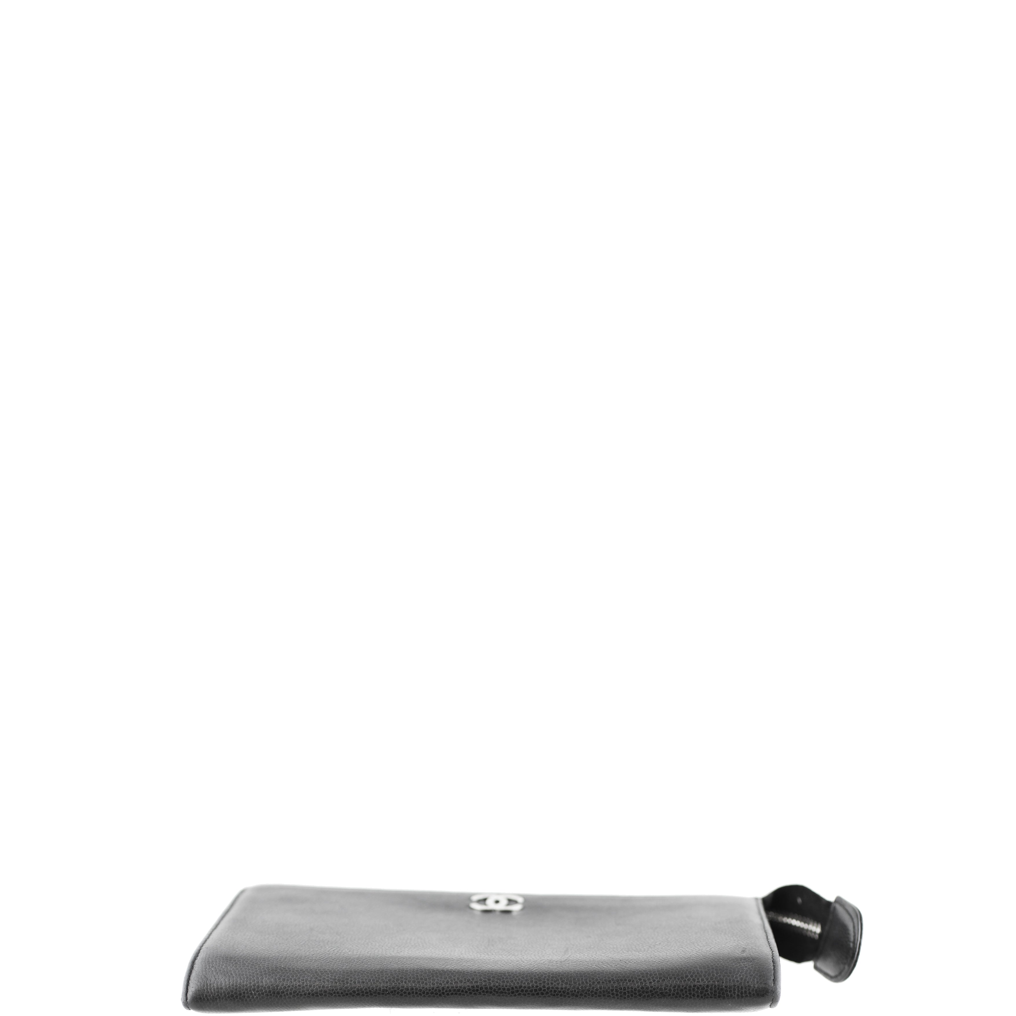 Chanel Sevruga Top Zip Wallet
