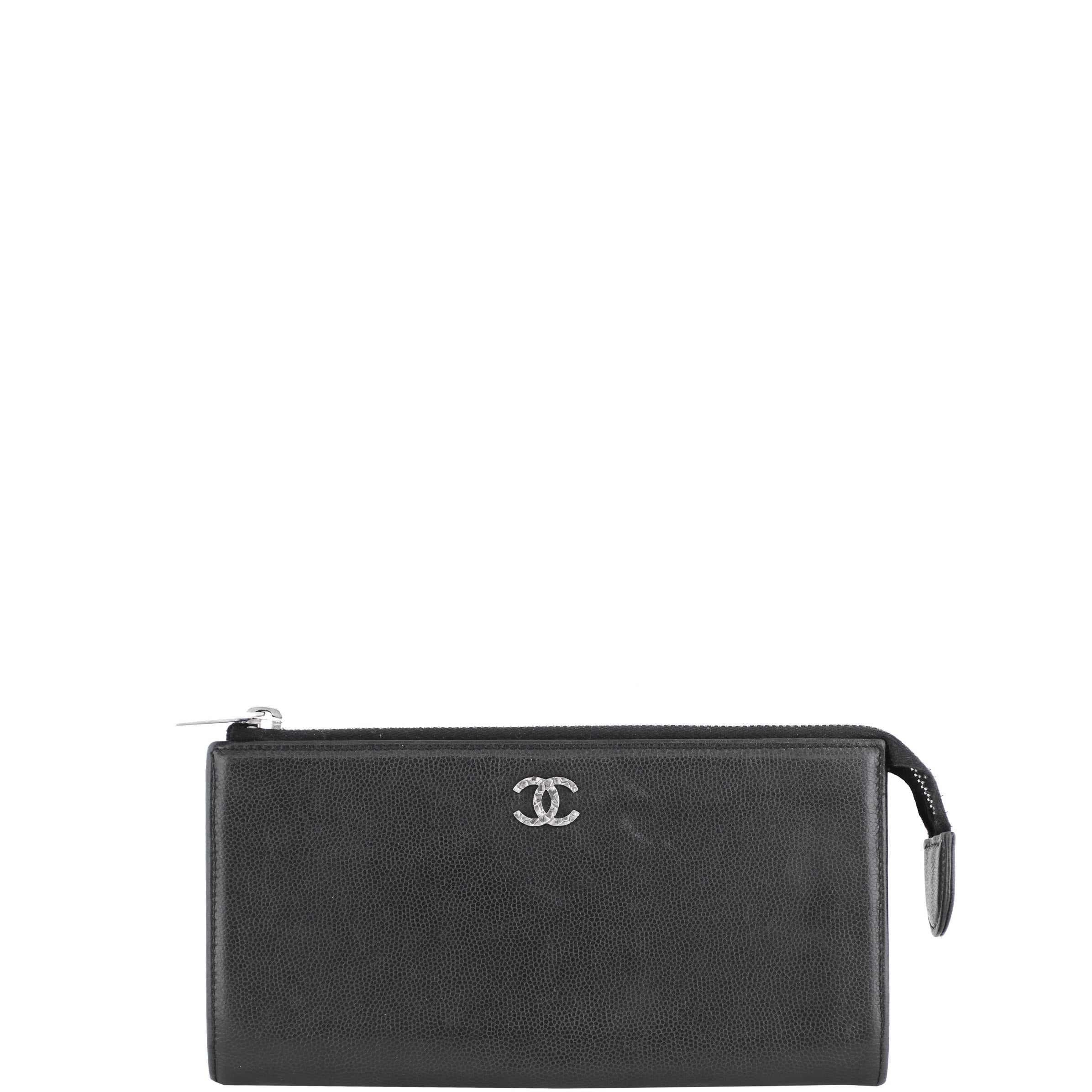 Chanel Sevruga Top Zip Wallet