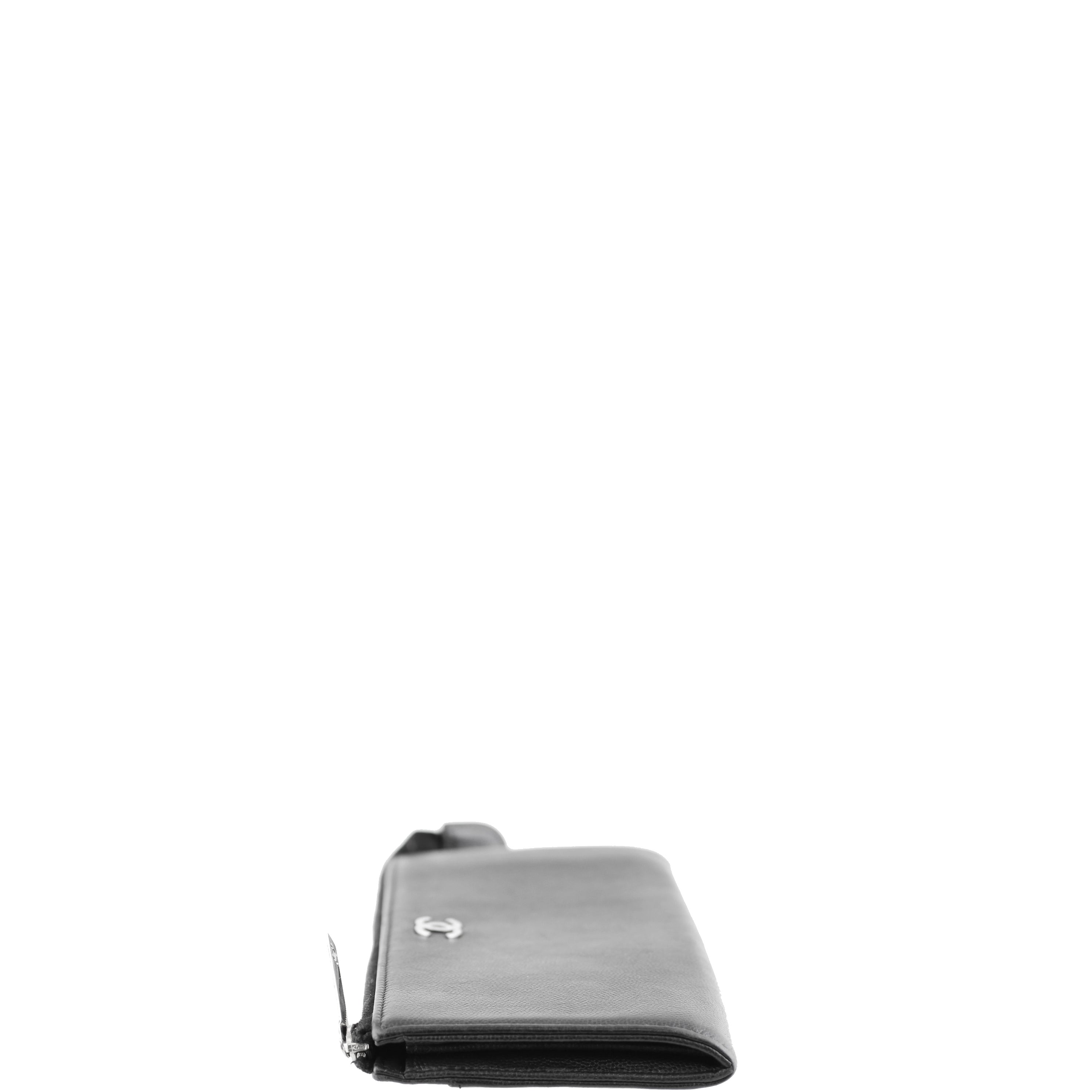 Chanel Sevruga Top Zip Wallet