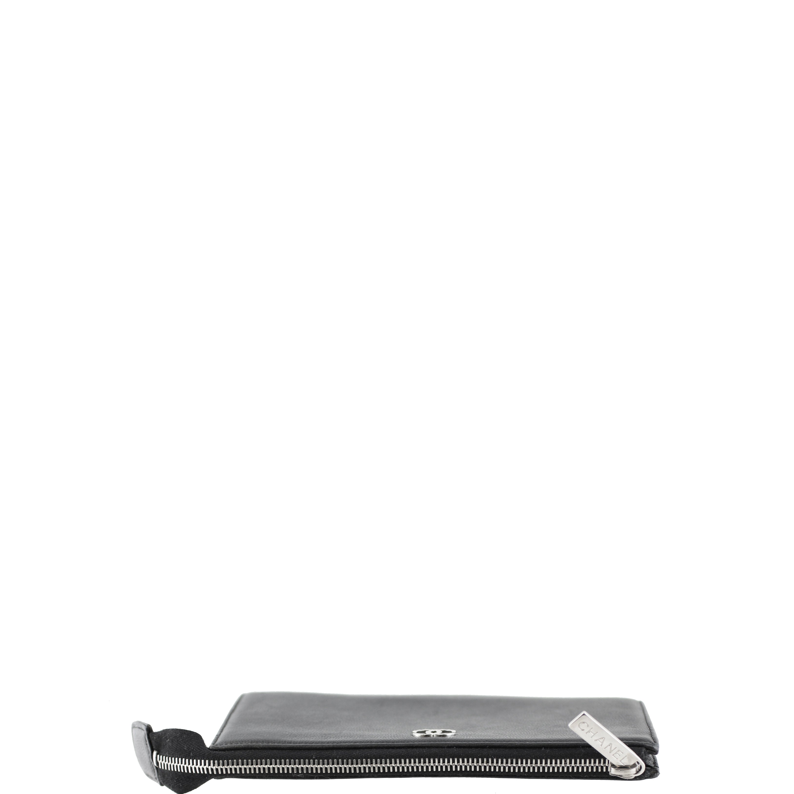 Chanel Sevruga Top Zip Wallet
