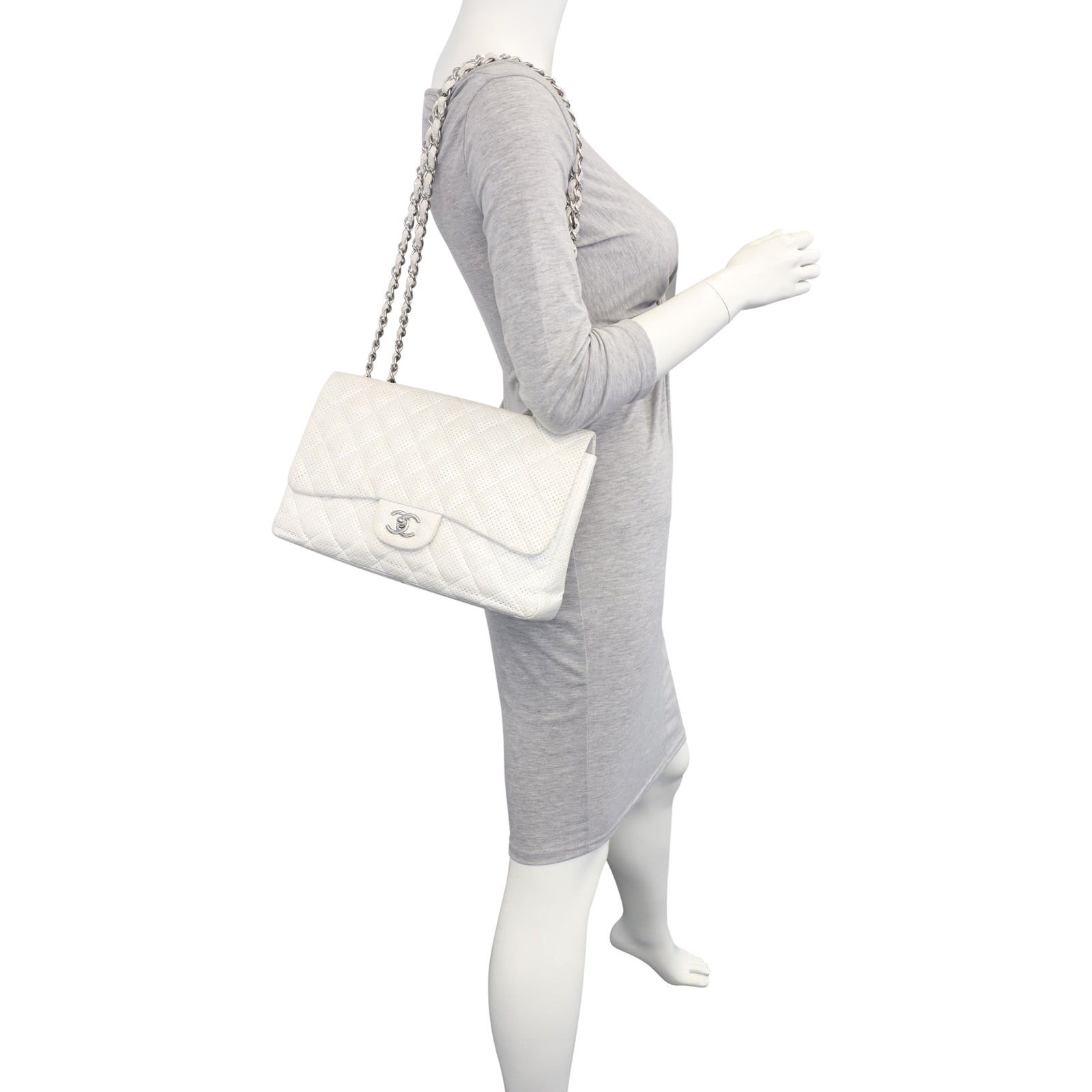Chanel Perforated Single Flap Jumbo