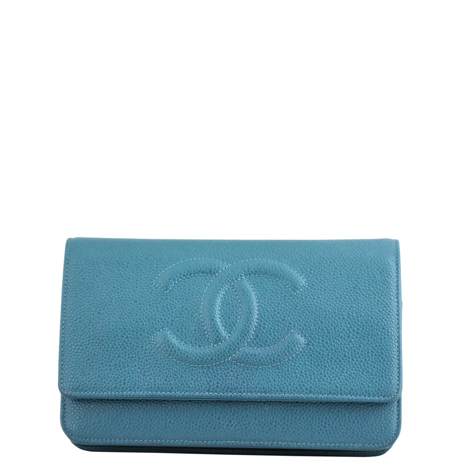 Chanel Timeless Wallet on Chain |  Teal Caviar