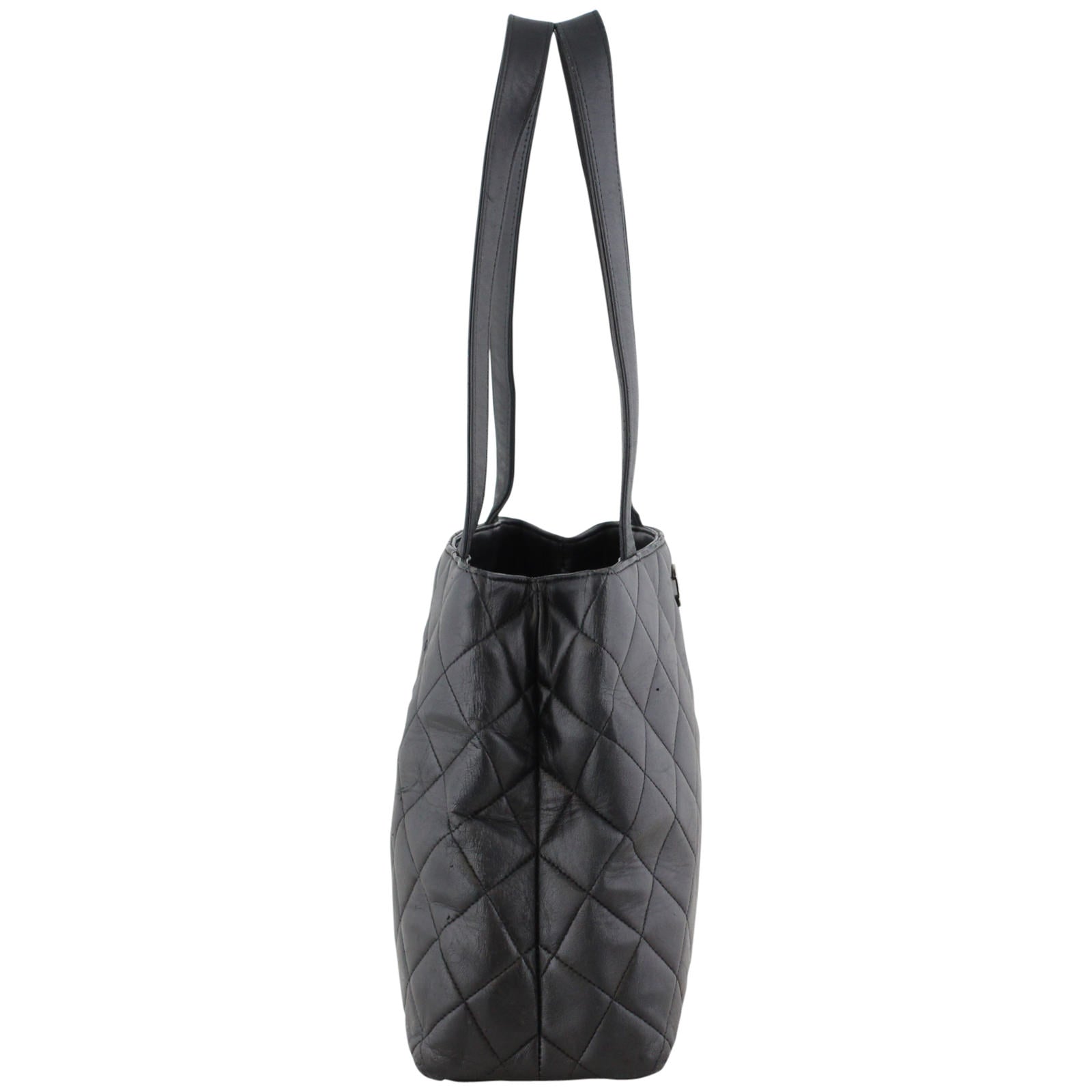 Chanel Vintage CC Quilted Shopper Tote