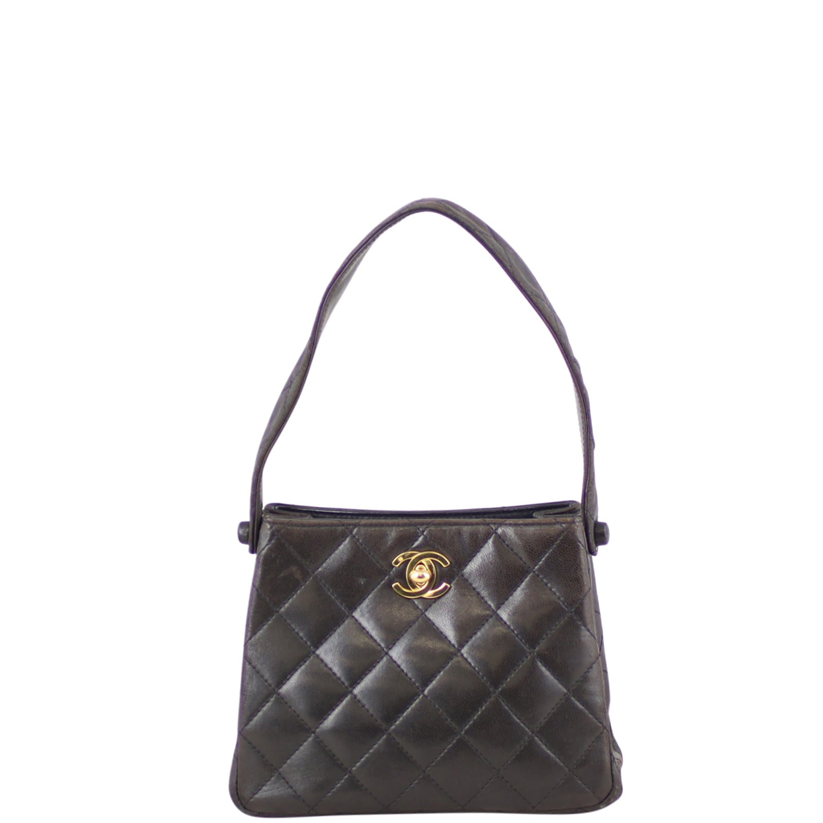 Chanel CC Double Turn Lock Vintage Mini Tote